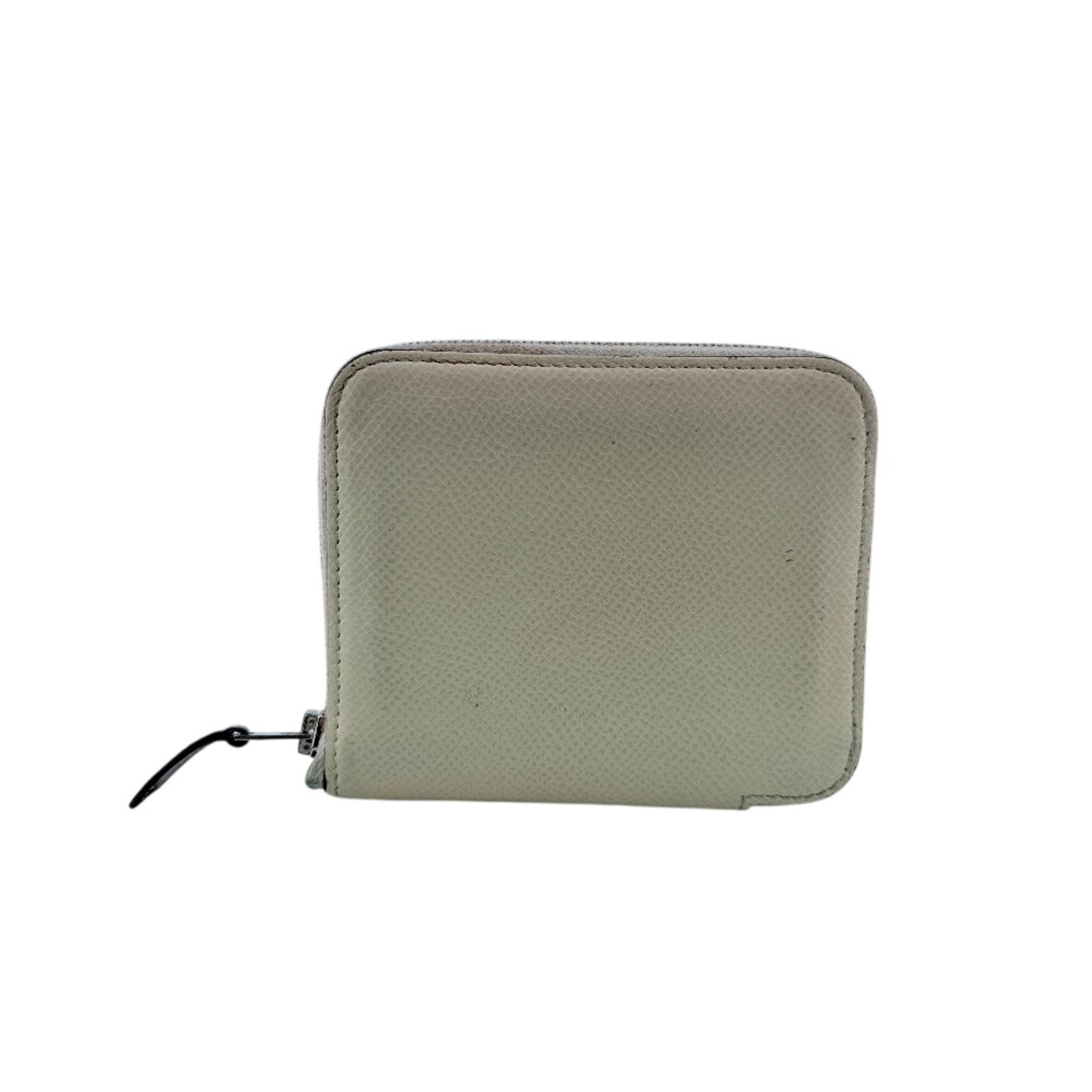 Hermes White Leather Coin Purse/Coin Case (Pre-Owned)