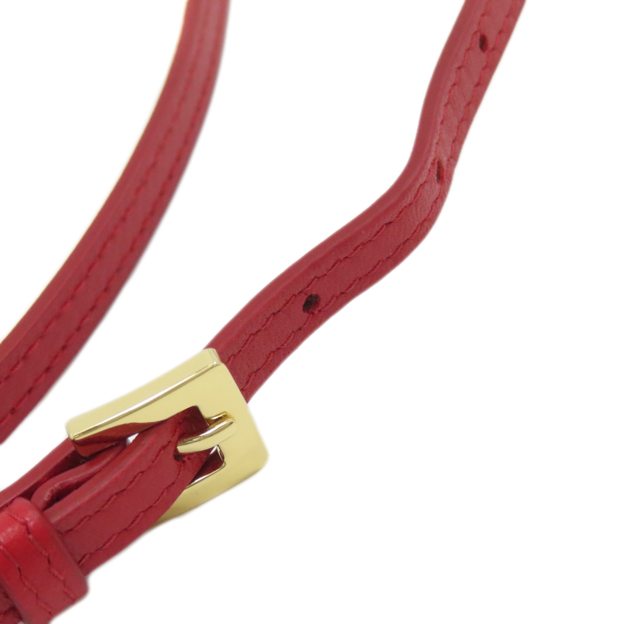 Miu Miu Red Color Leather Pouch (Pre-Owned)