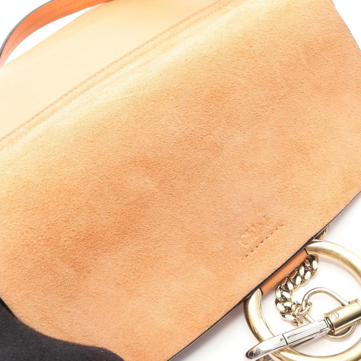 Chloé Orange Leather Suede Handbag Shoulder Bag (Pre-Owned)