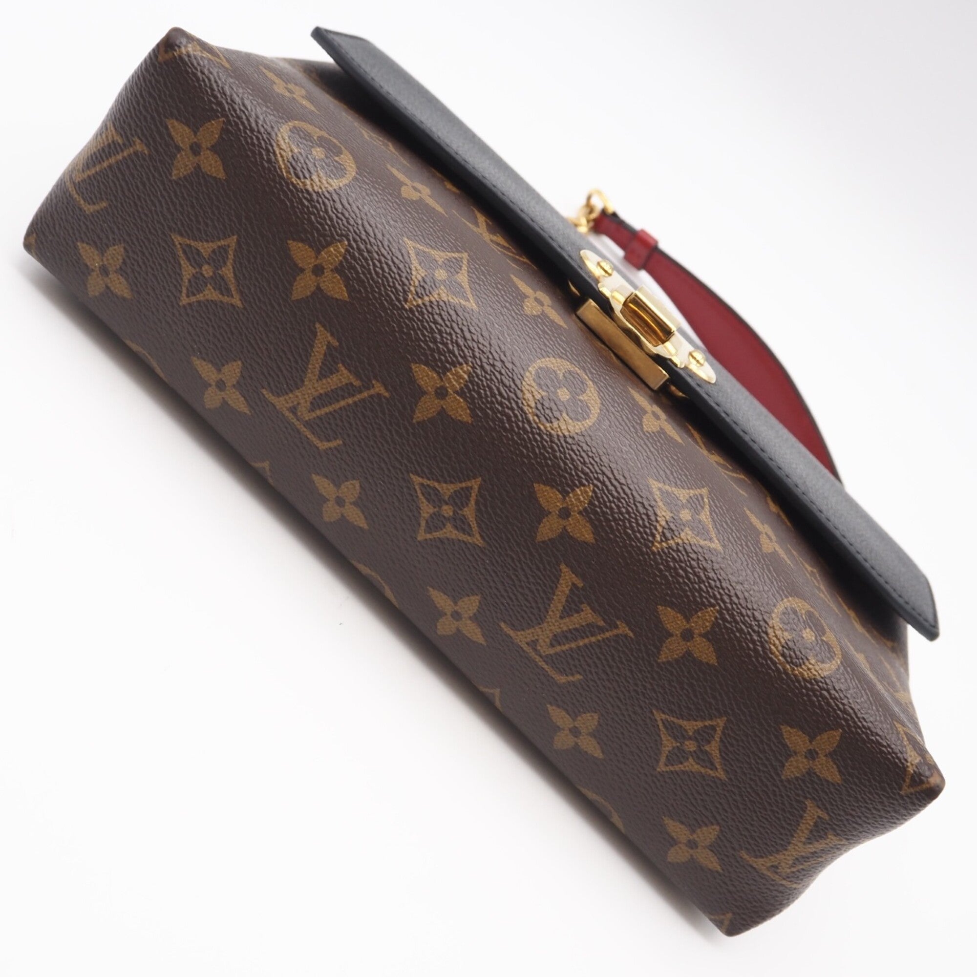 Louis Vuitton Beige Black Brown Coated Canvas Leather Shoulder Bag (Pre-Owned)