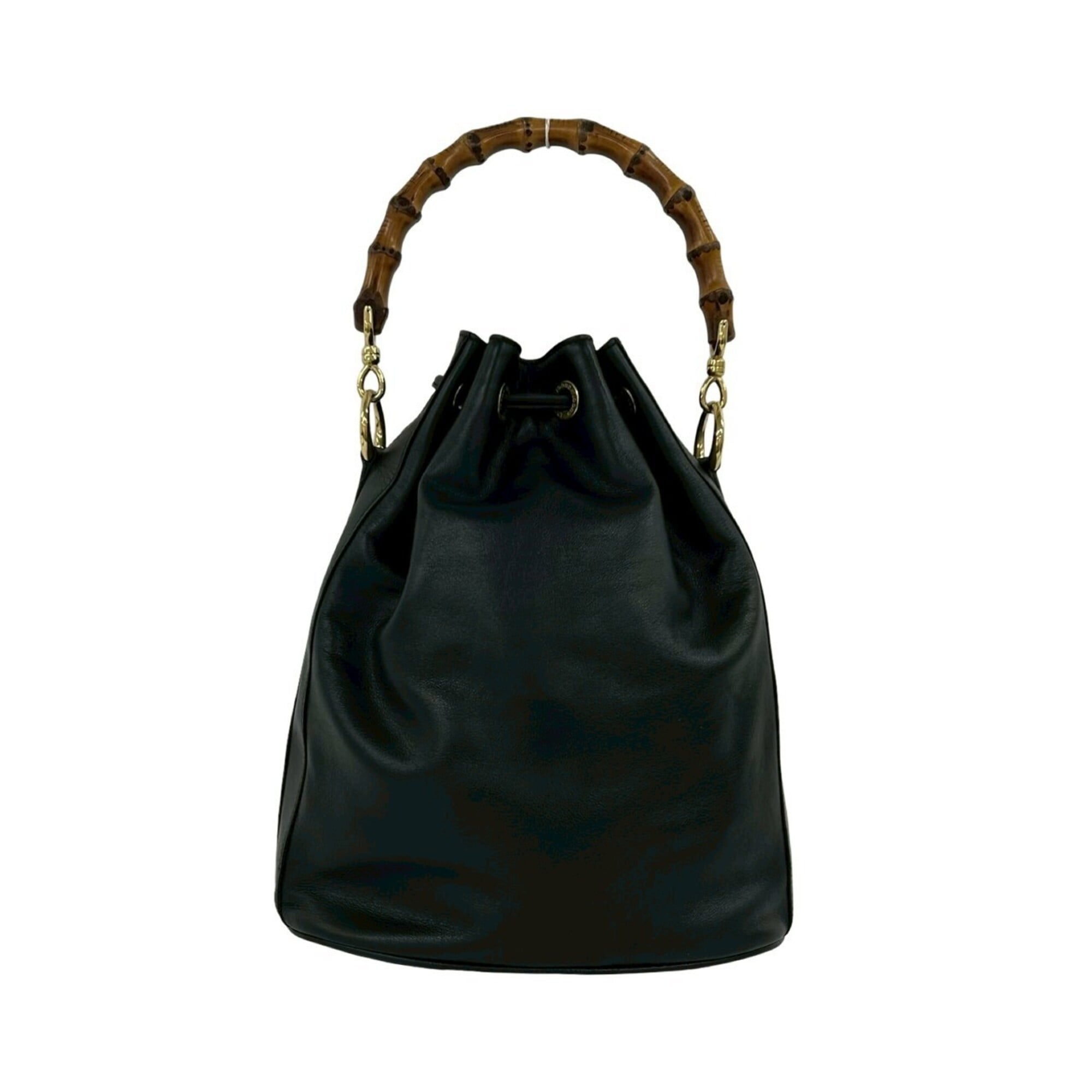 Gucci Black Leather Handbag Shoulder Bag (Pre-Owned)