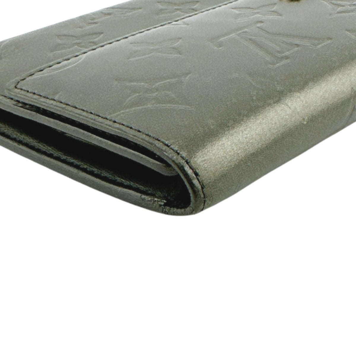 Louis Vuitton Monogram Mat Black Noir Monogram Mat Wallet (Tri-Fold) (Pre-Owned)