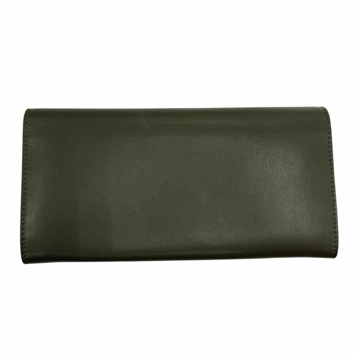 Fendi Dark Green Leather Long Wallet (Bi-Fold) (Pre-Owned)