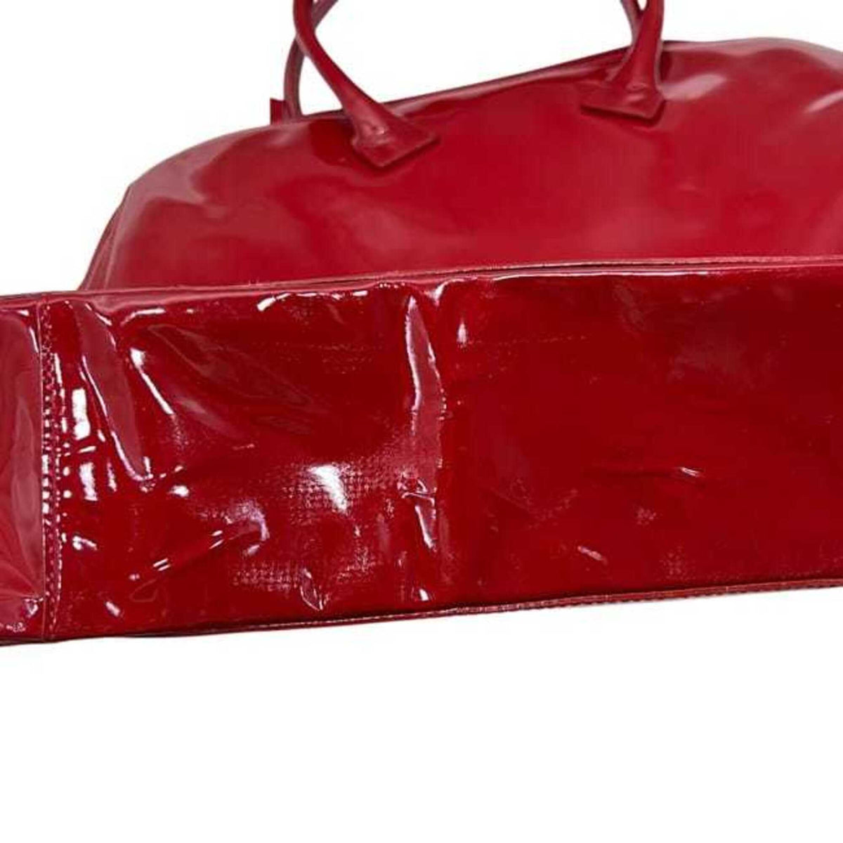Miu Miu Red Color Leather Boston Bag Tote Bag (Pre-Owned)