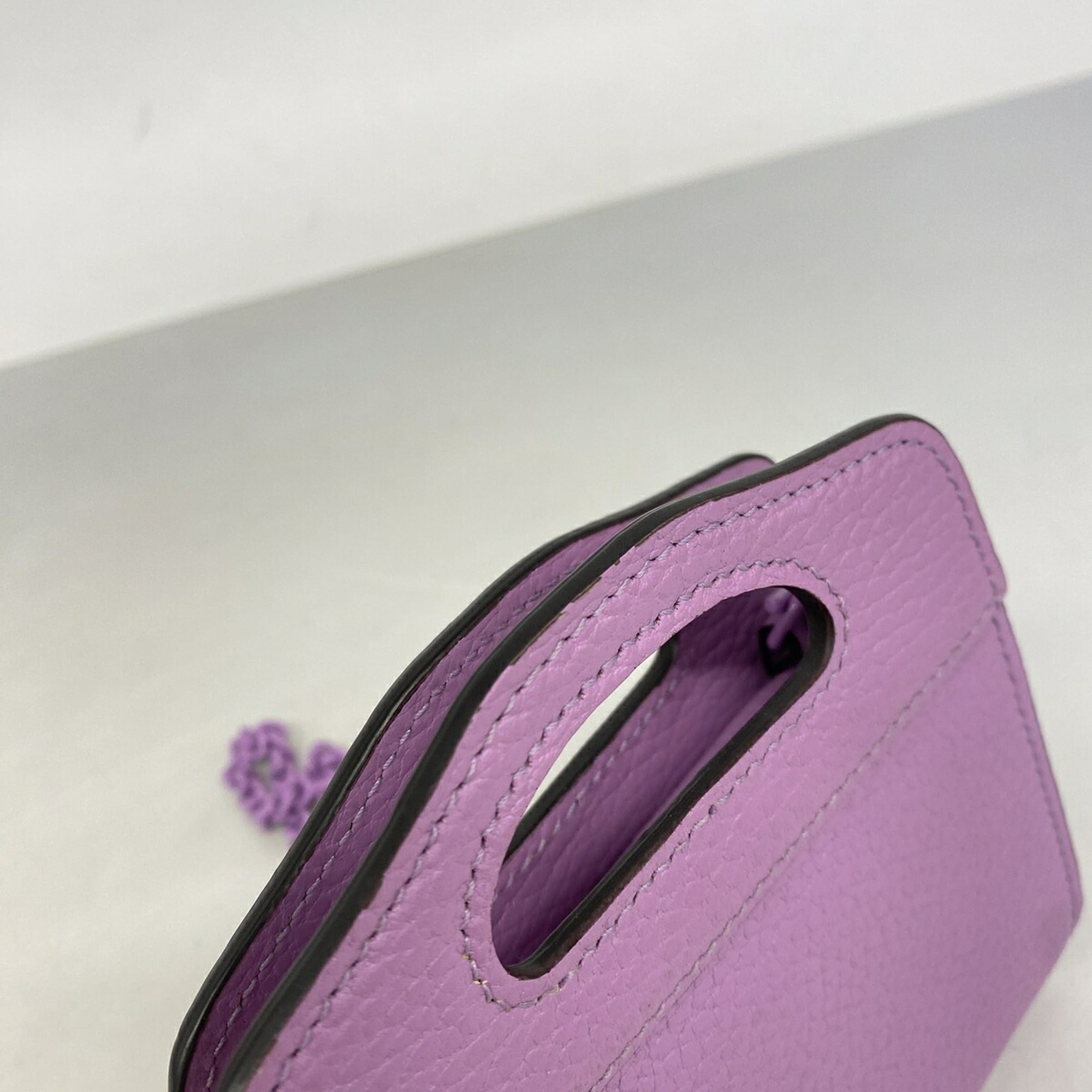 Gucci Purple Leather Chain/Shoulder Wallet (Pre-Owned)