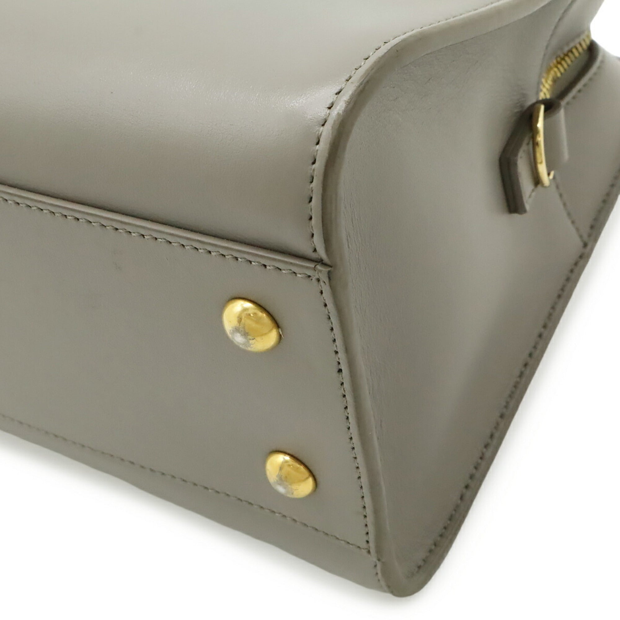 Yves Saint Laurent Gray Leather Handbag (Pre-Owned)