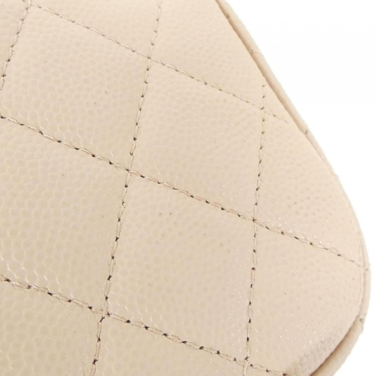 Chanel Beige Grained Calfskin Handbag Shoulder Bag (Pre-Owned)