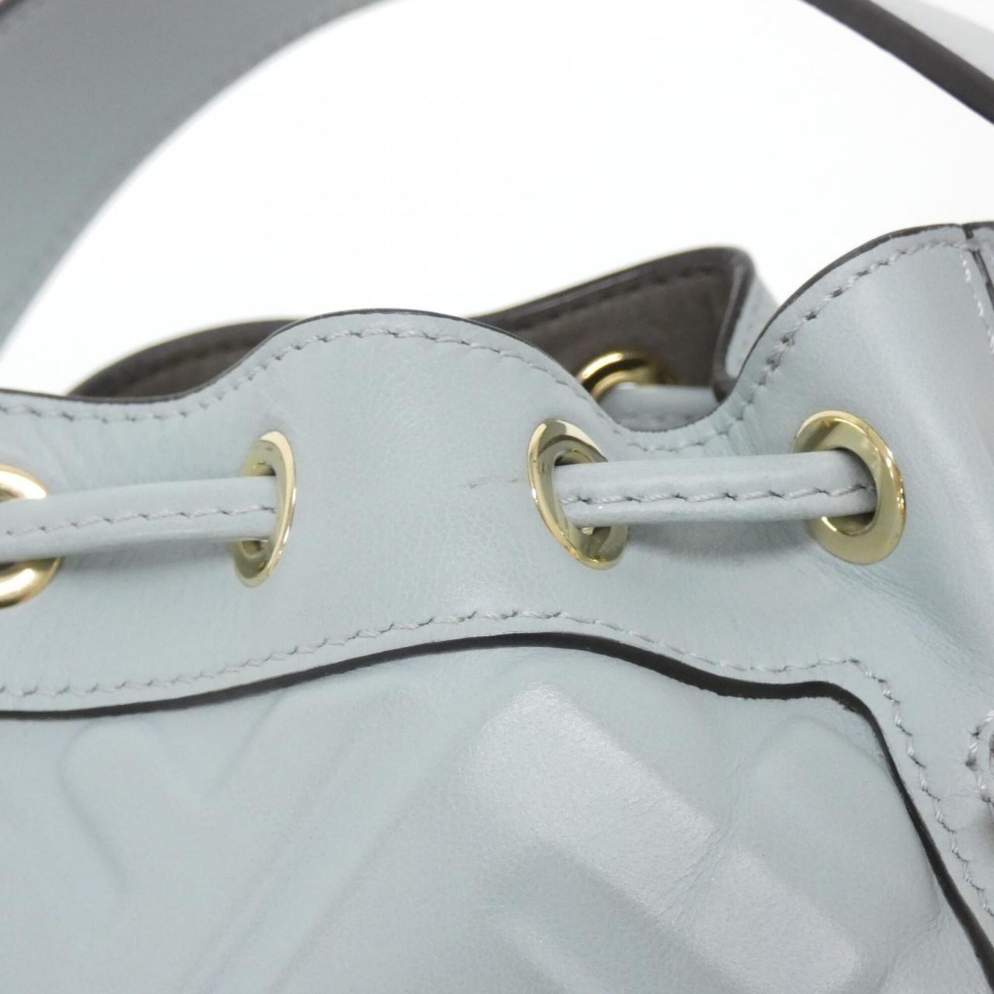 Fendi Blue Leather Handbag (Pre-Owned)