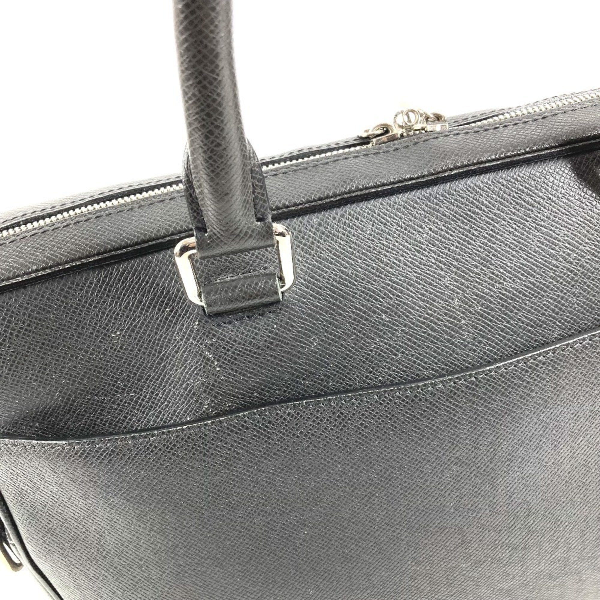 Louis Vuitton Black Taiga Leather Briefcase Handbag Tote Bag (Pre-Owned)