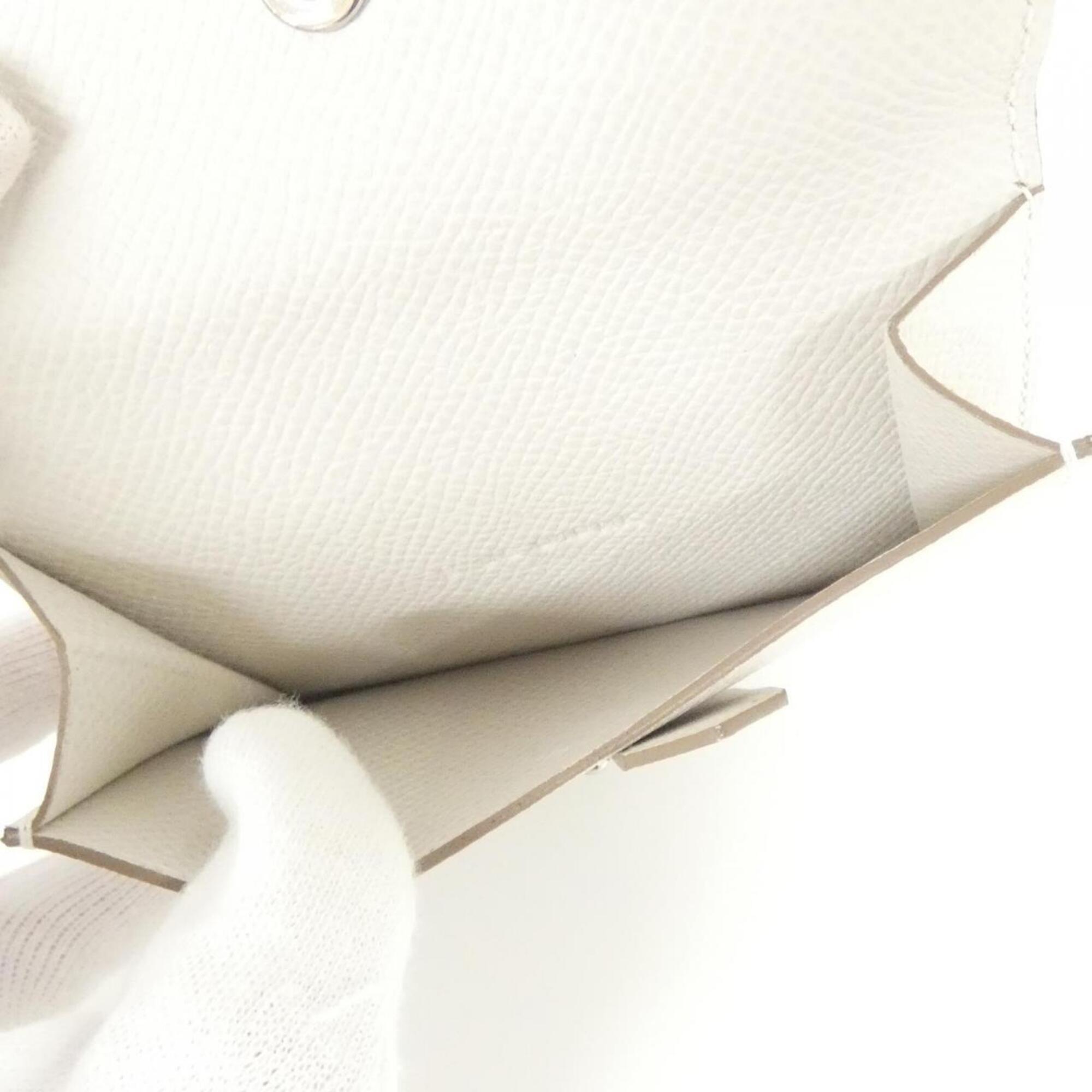 Hermes White Epsom Leather Wallet (Bi-Fold) (Pre-Owned)
