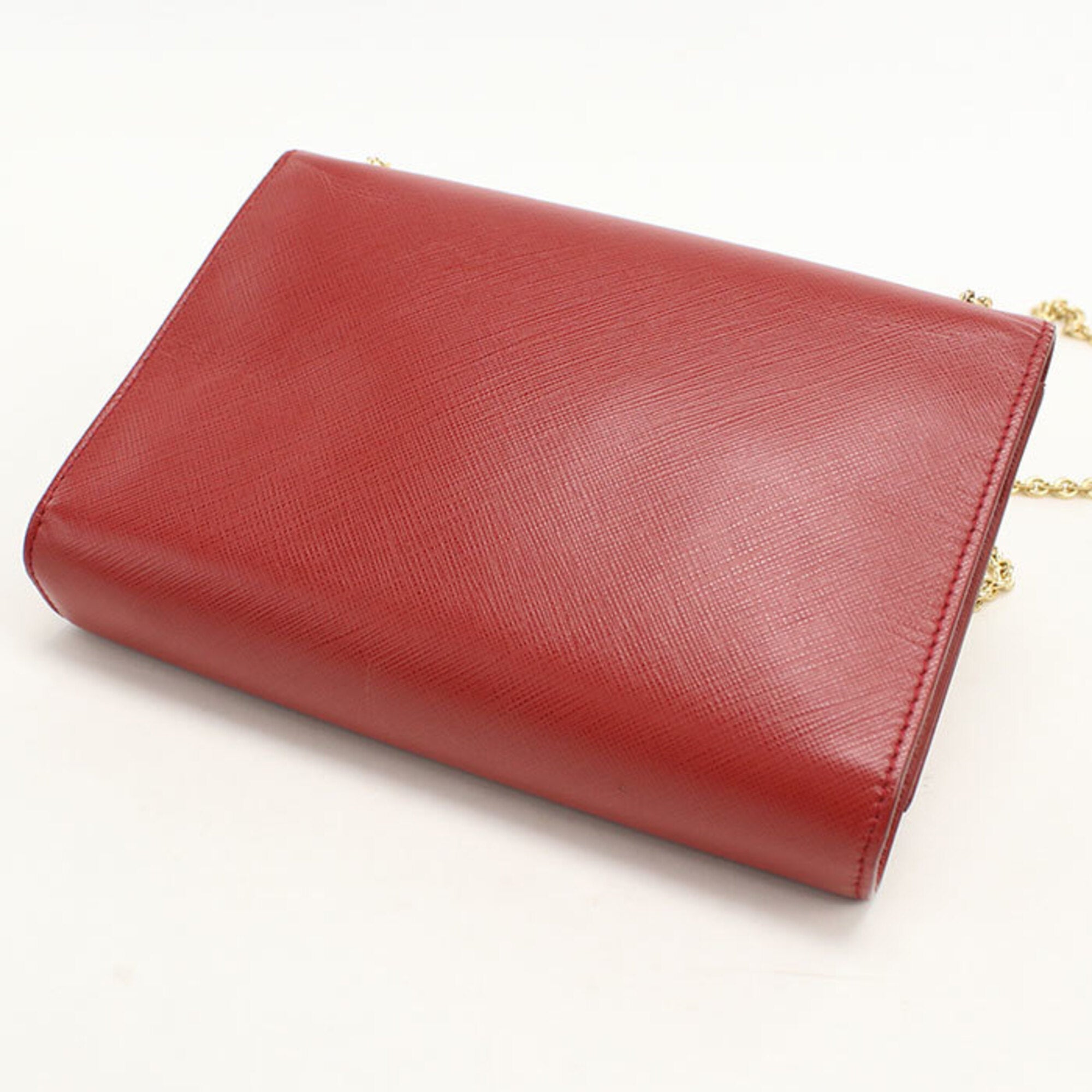 Salvatore Ferragamo Red Color Leather Shoulder Bag (Pre-Owned)