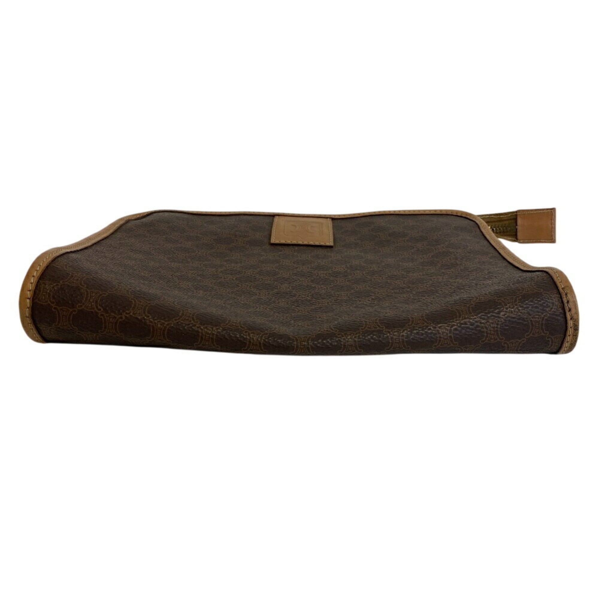Celine Macadam Beige Leather Clutch Bag (Pre-Owned)