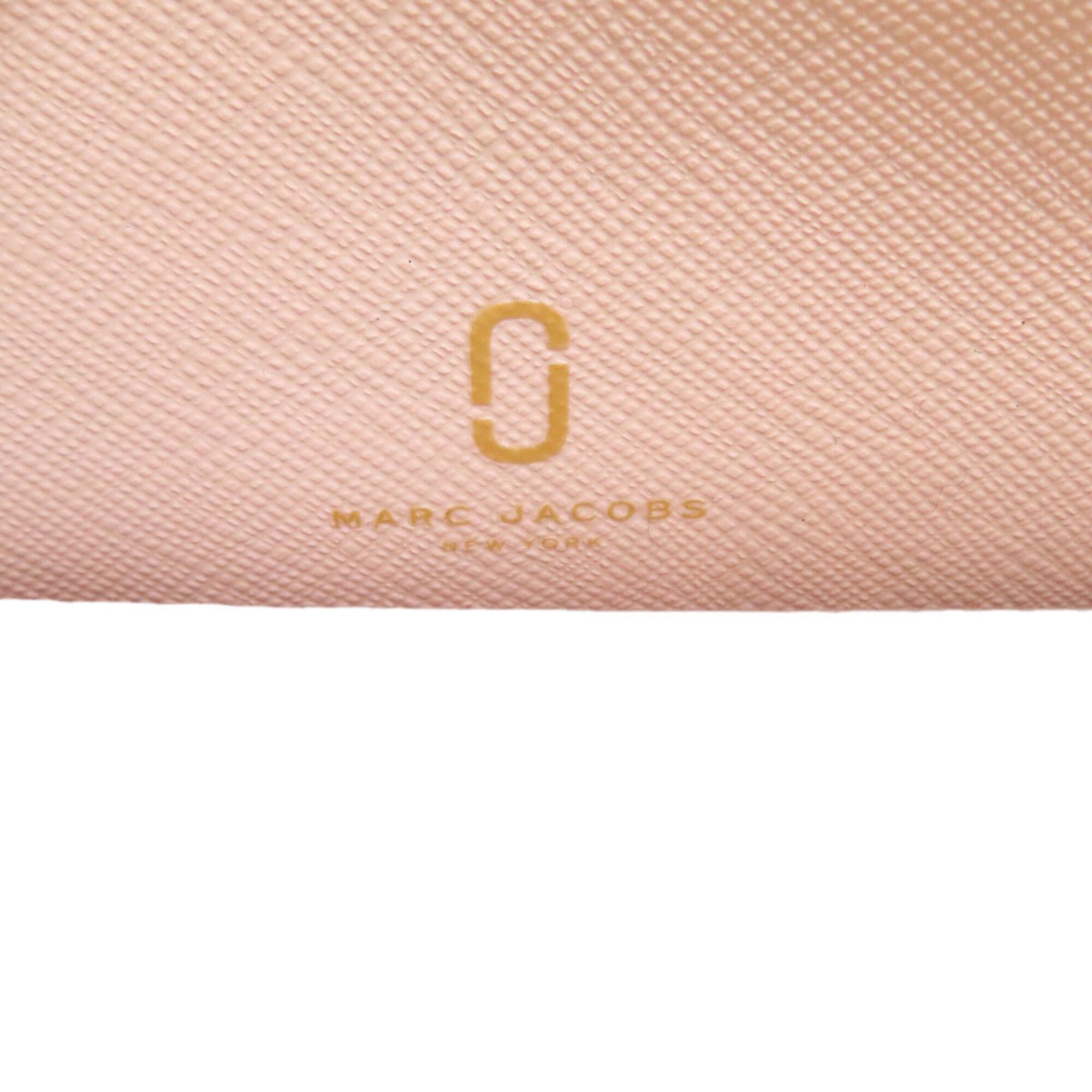 Marc Jacobs Beige Pink Leather Chain/Shoulder Wallet (Pre-Owned)