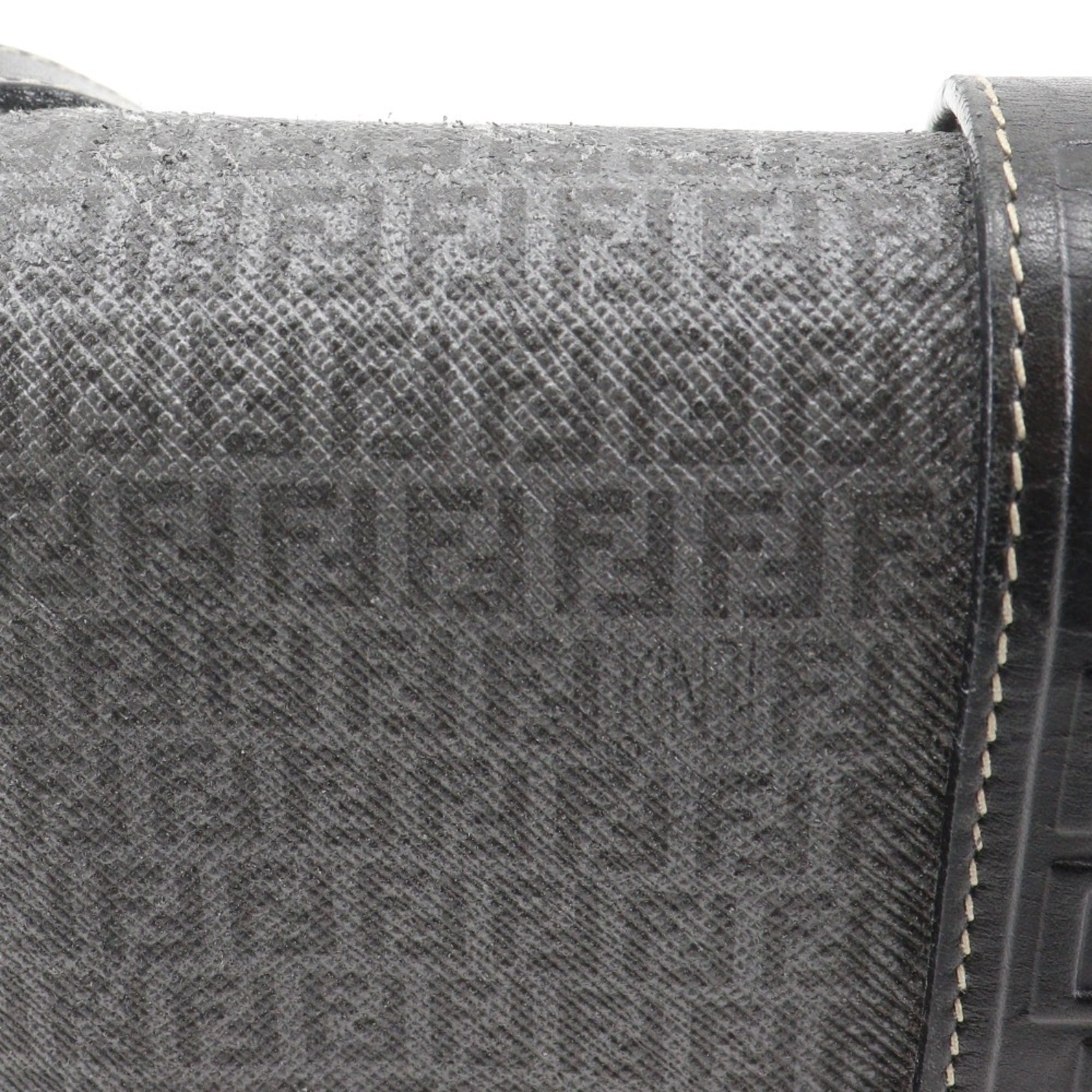 Fendi Zucchino Gray Zucchino Pochette Shoulder Bag (Pre-Owned)