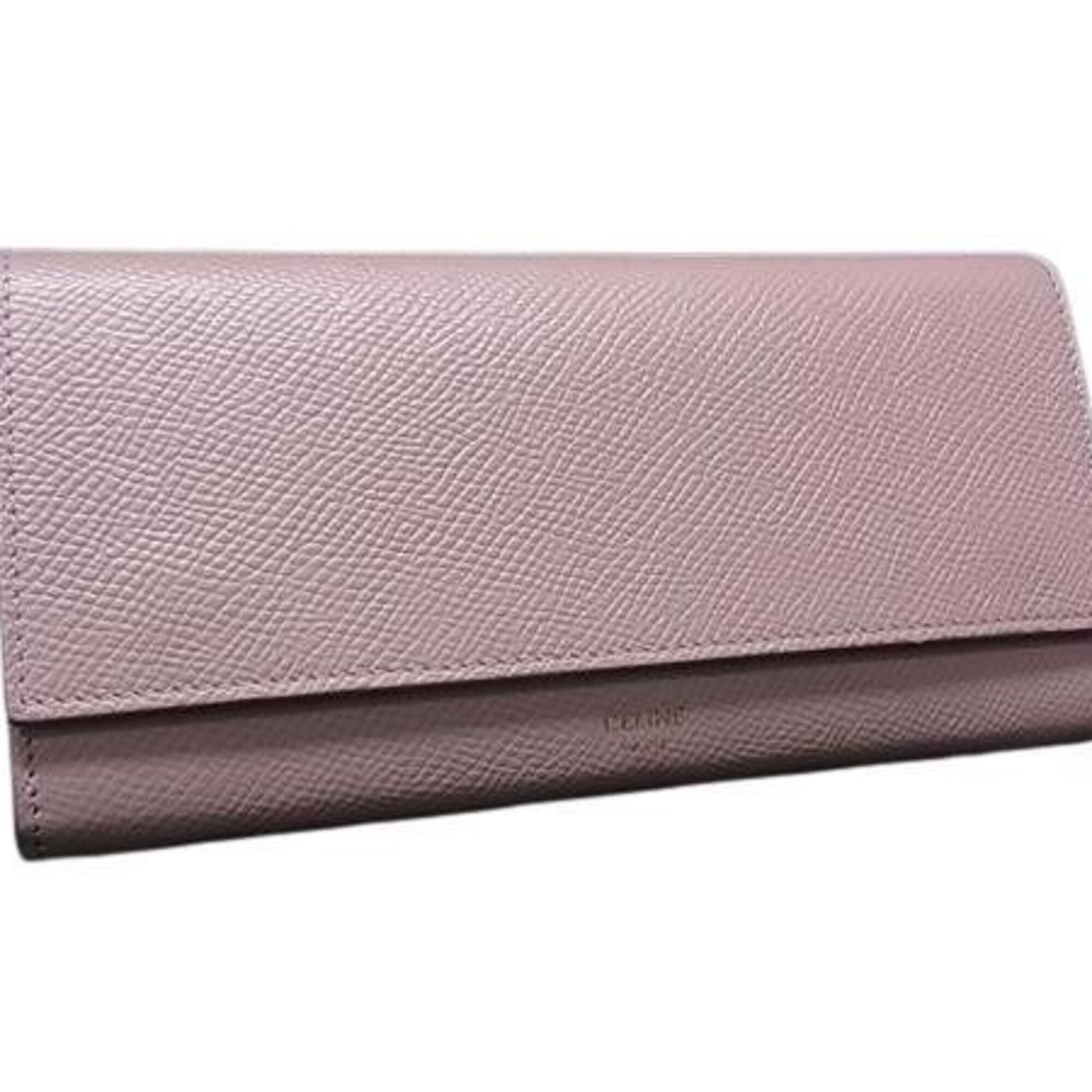 Celine Pink Leather Long Wallet (Bi-Fold) (Pre-Owned)