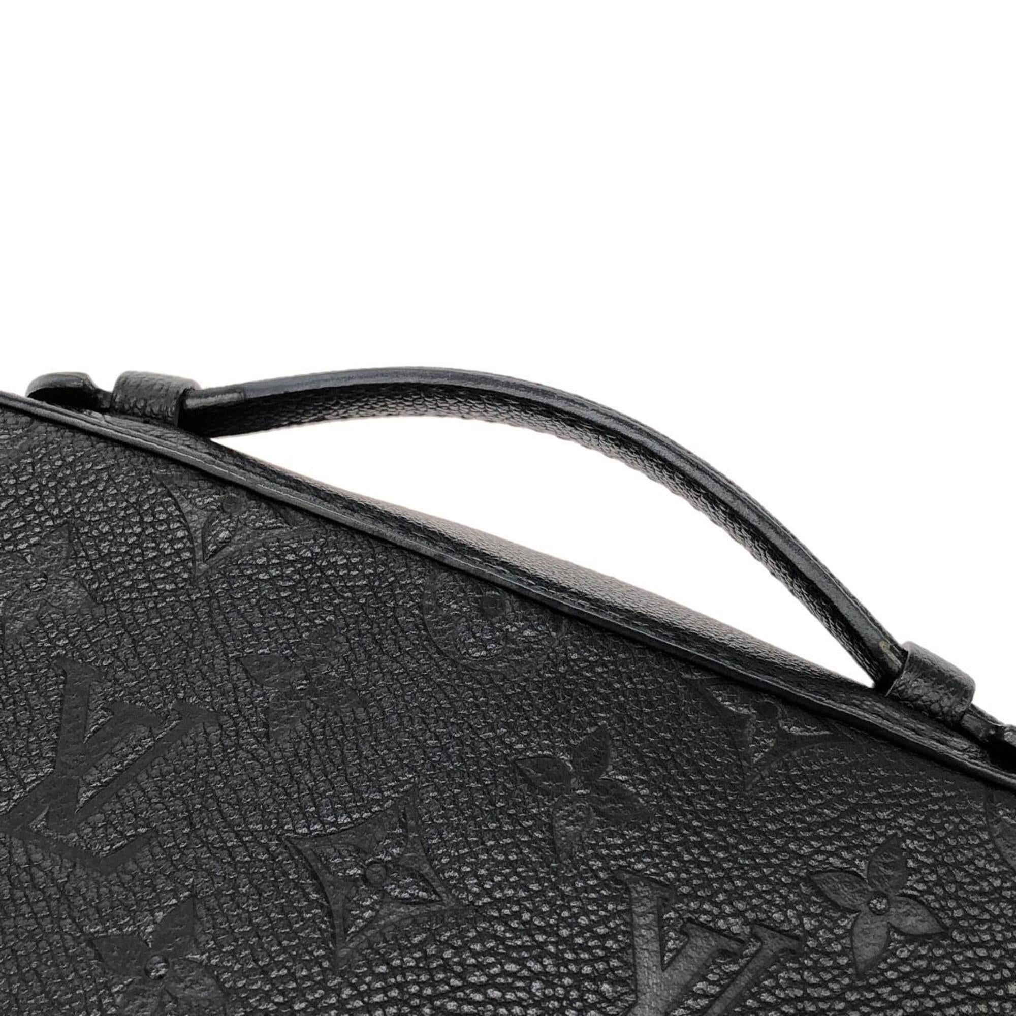 Louis Vuitton Black Leather Shoulder Bag (Pre-Owned)