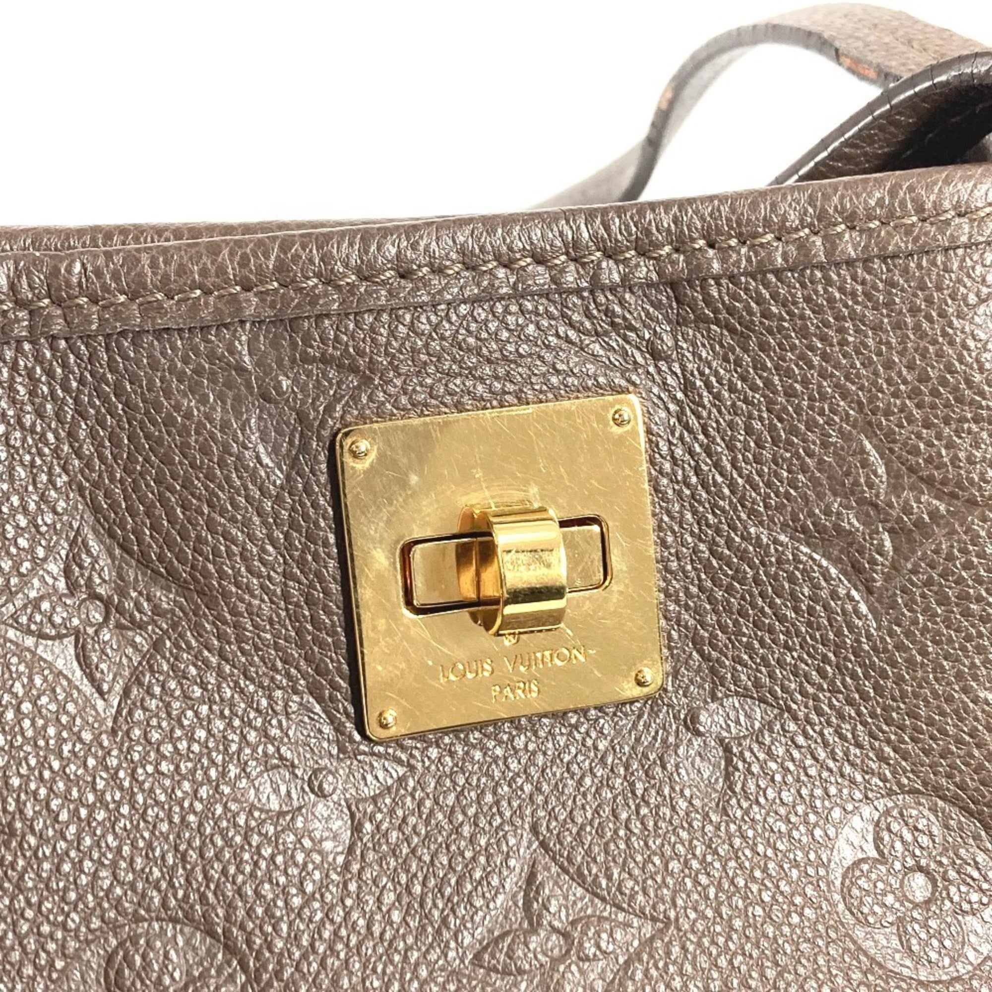 Louis Vuitton Brown Monogram Empreinte Leather Handbag Shoulder Bag Tote Bag (Pre-Owned)
