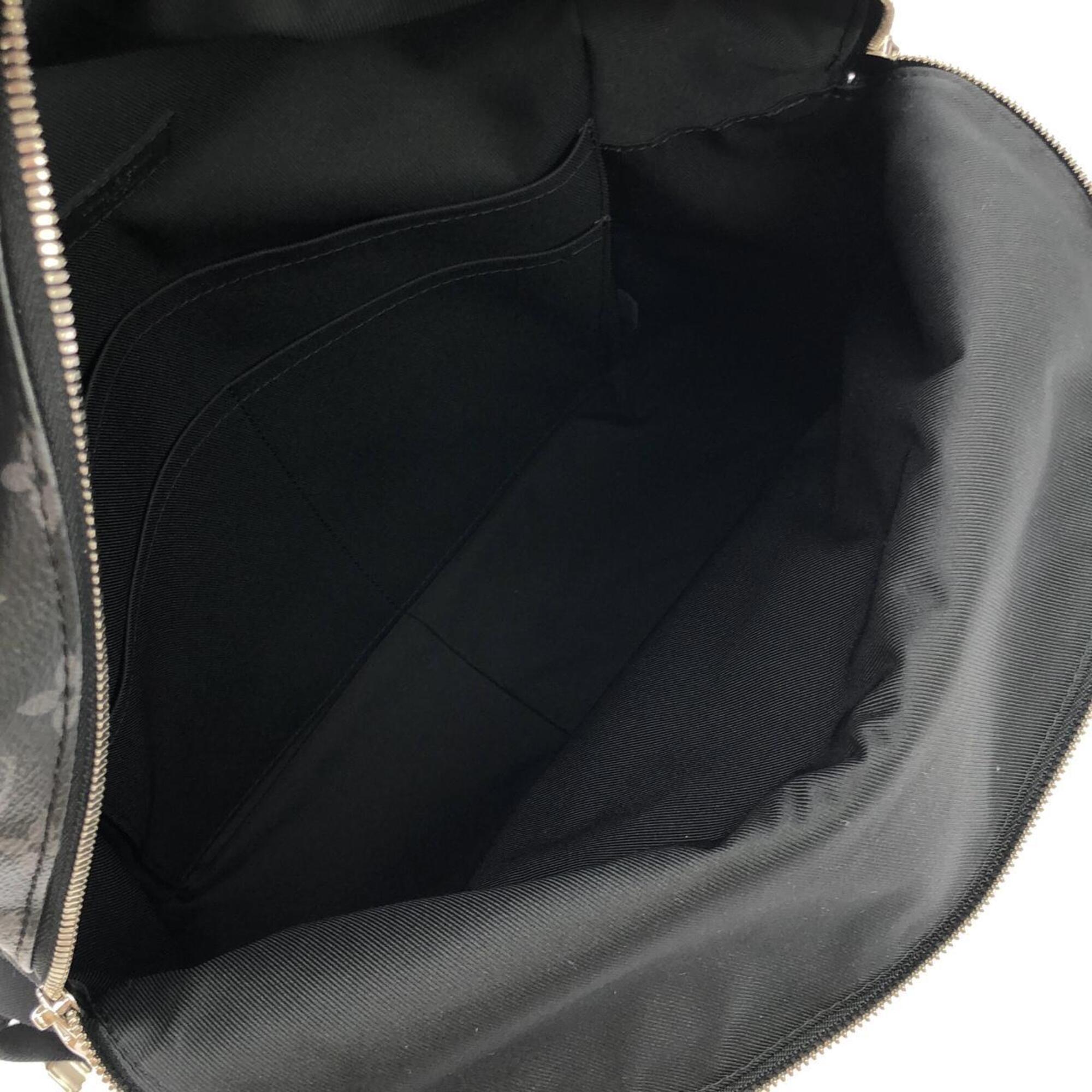 Louis Vuitton Black Coated Canvas Leather Backpack (Pre-Owned)