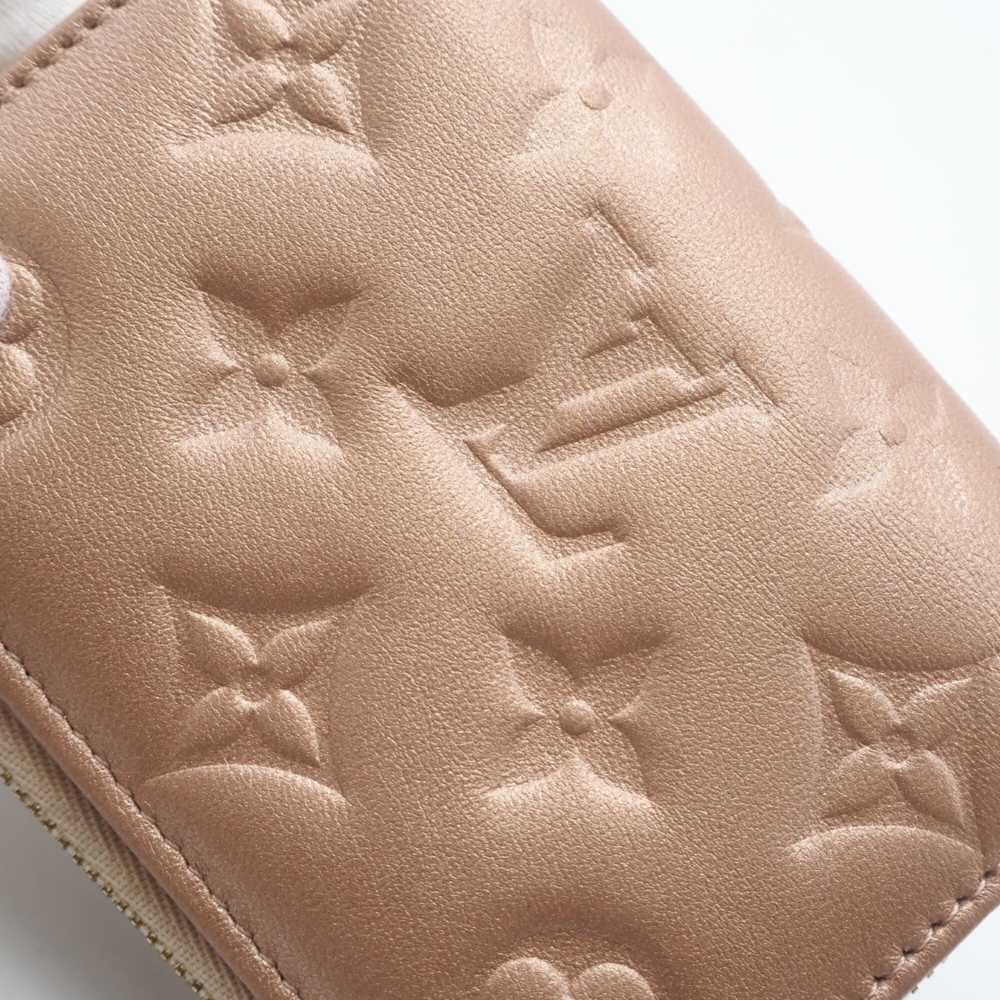Louis Vuitton Monogram Pink Beige Leather Wallet (Bi-Fold) (Pre-Owned)