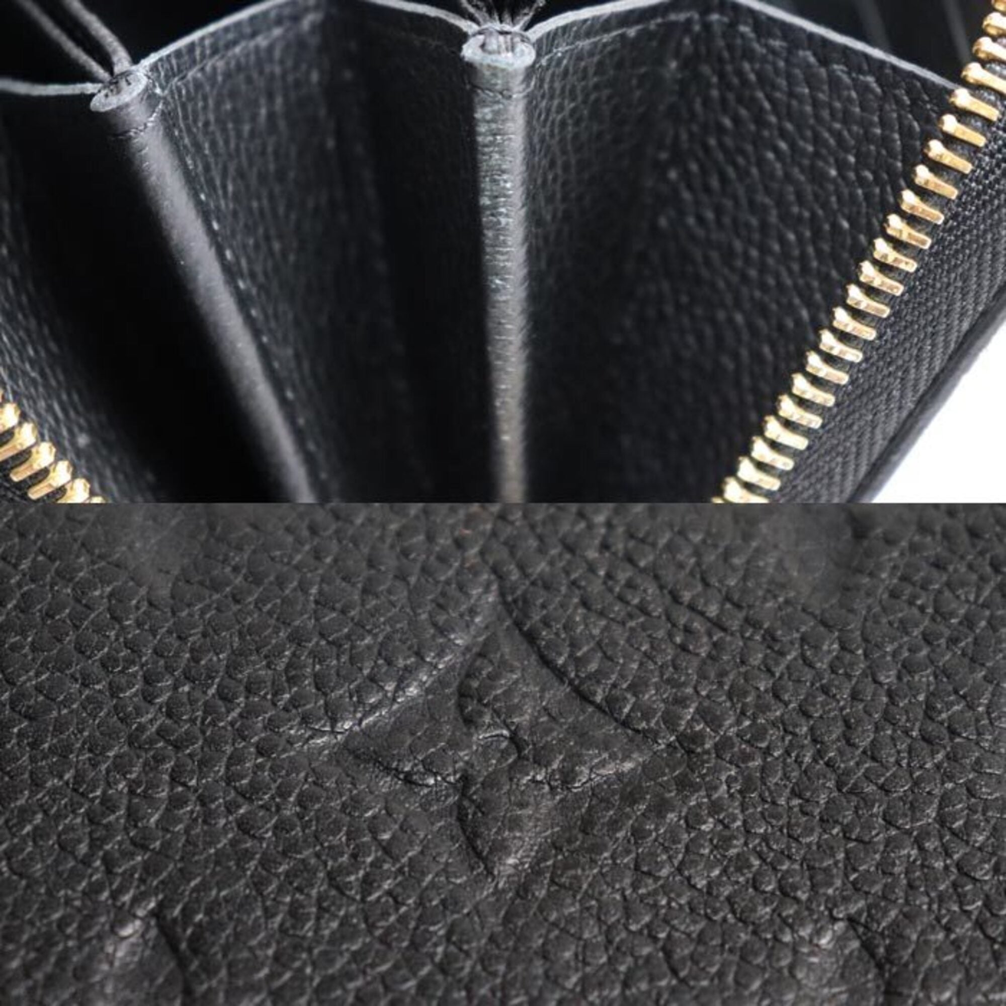 Louis Vuitton Black Monogram Empreinte Long Wallet (Bi-Fold) (Pre-Owned)