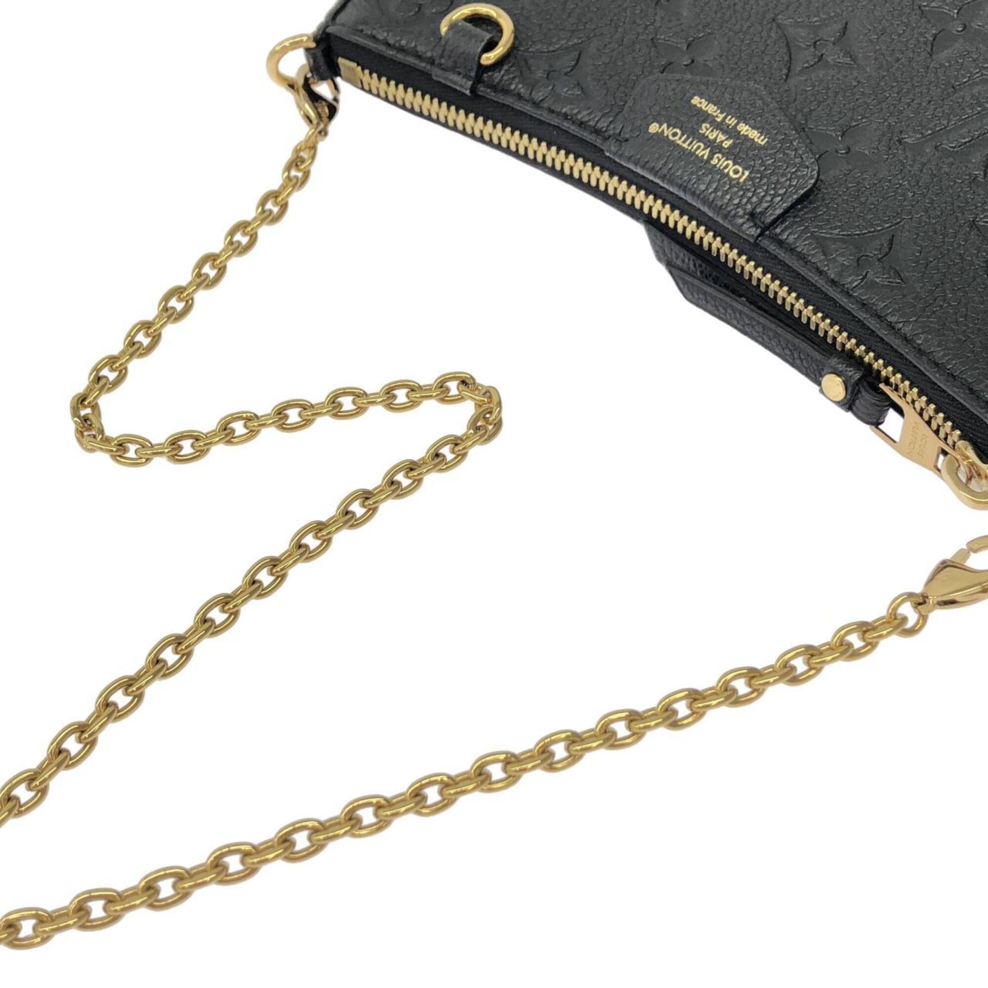 Louis Vuitton Black Leather Handbag Pouch (Pre-Owned)