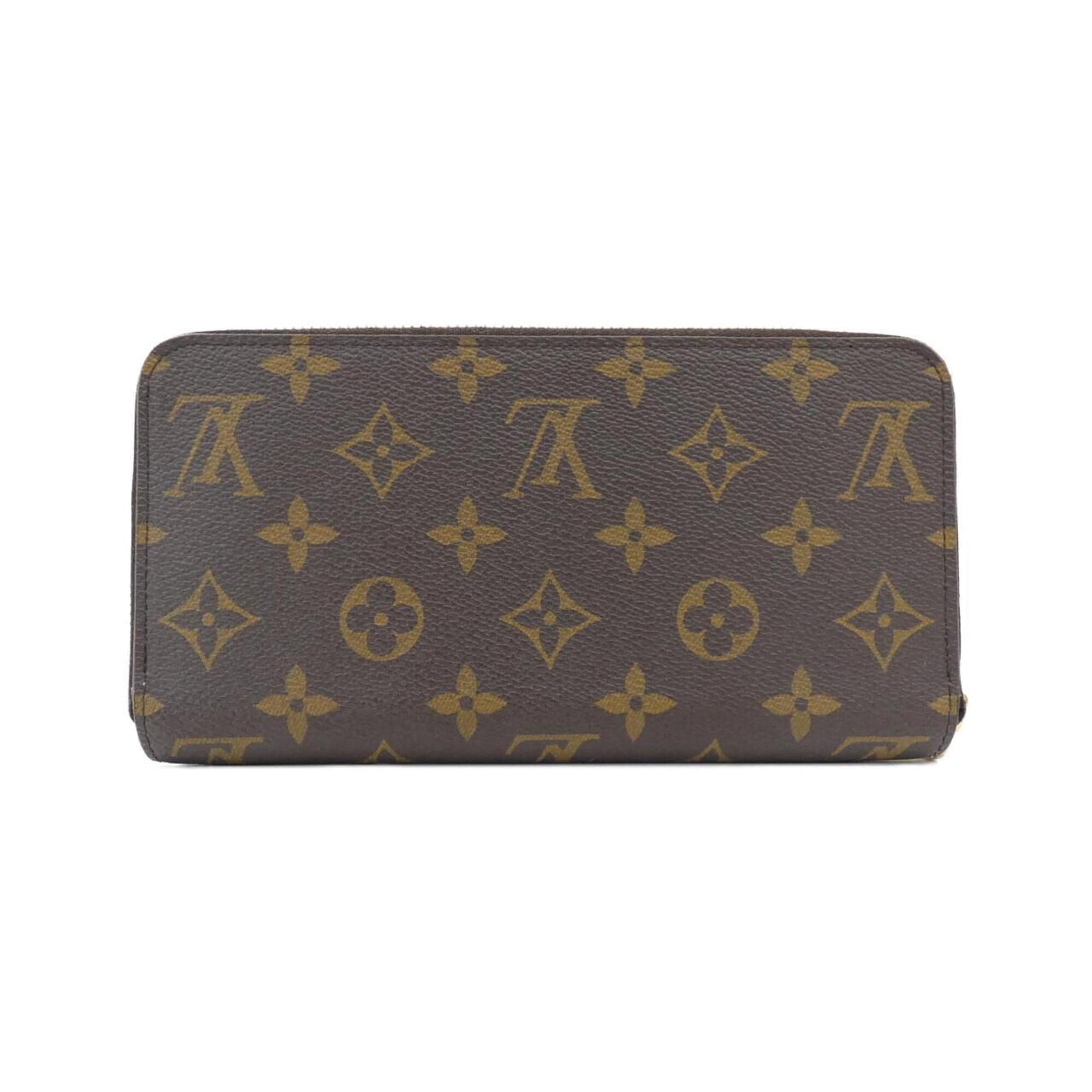 Louis Vuitton Marron Coated Canvas Long Wallet (Bi-Fold) (Pre-Owned)