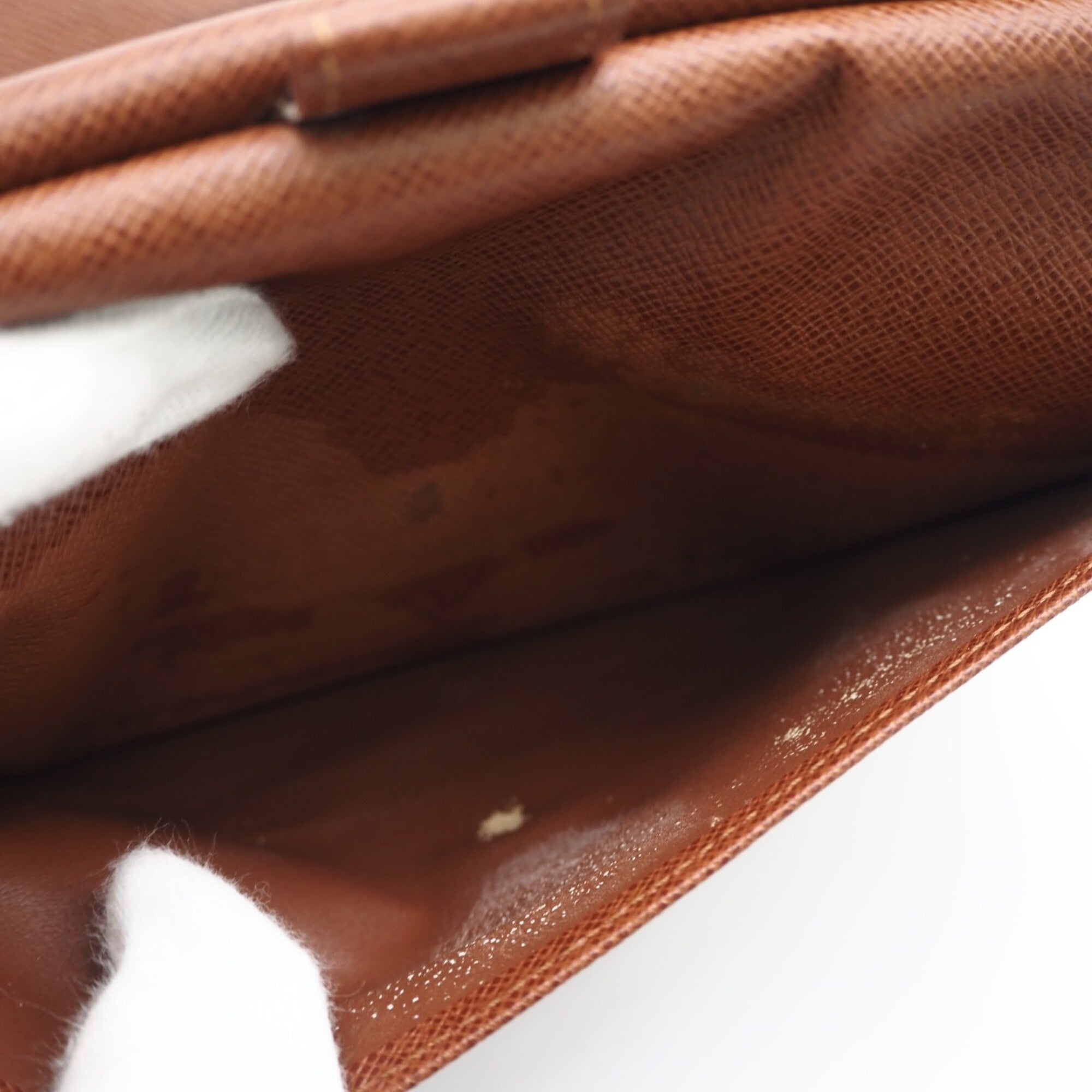 Louis Vuitton Beige Brown Coated Canvas Leather Long Wallet (Bi-Fold) (Pre-Owned)