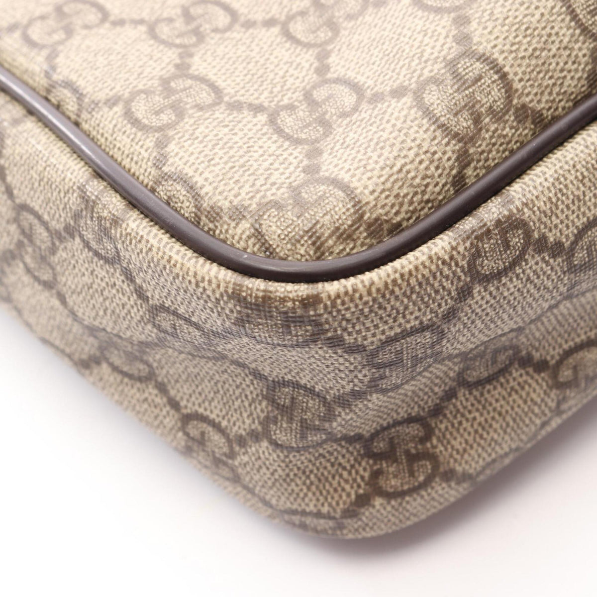 Gucci Beige Brown Gg Supreme Leather Handbag Shoulder Bag (Pre-Owned)