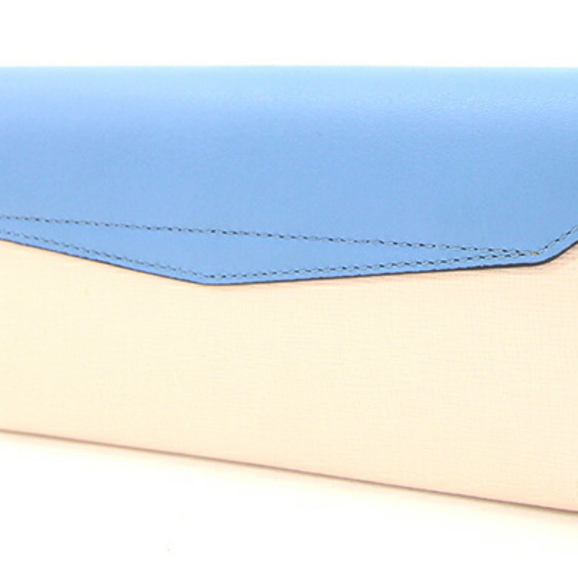 Fendi Baby Pink Light Blue Leather Long Wallet (Bi-Fold) (Pre-Owned)