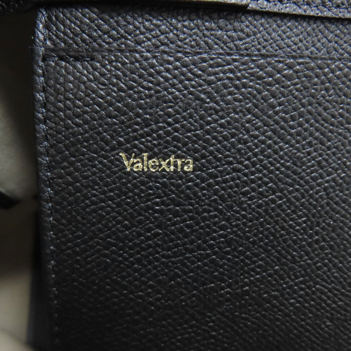 Valextra Black Navy White Canvas Tote Bag (Pre-Owned)