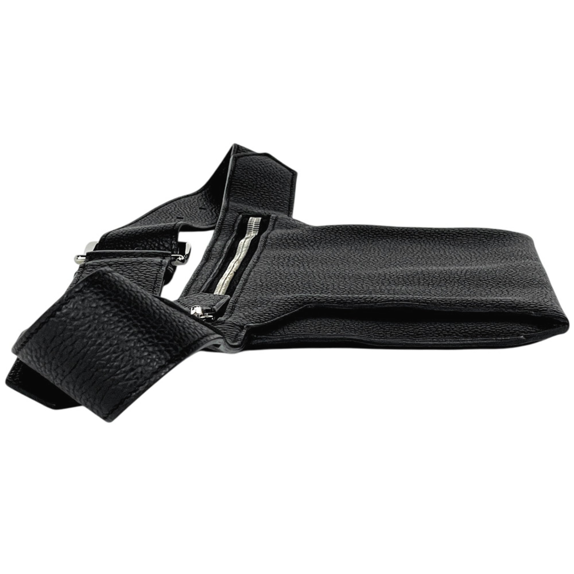 Hermes Black Leather Sling Bag (Pre-Owned)