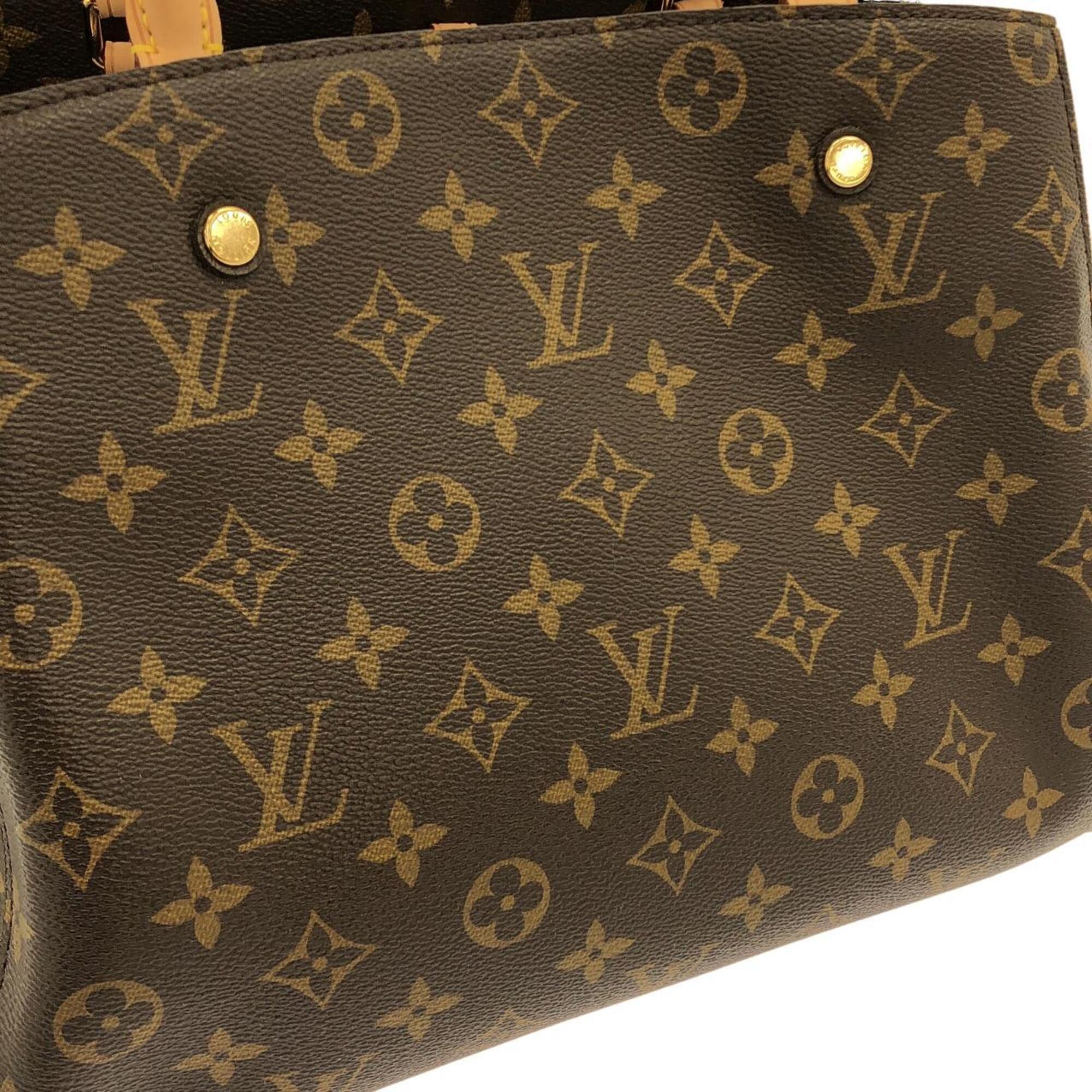 Louis Vuitton Monogram Marron Coated Canvas Handbag (Pre-Owned)