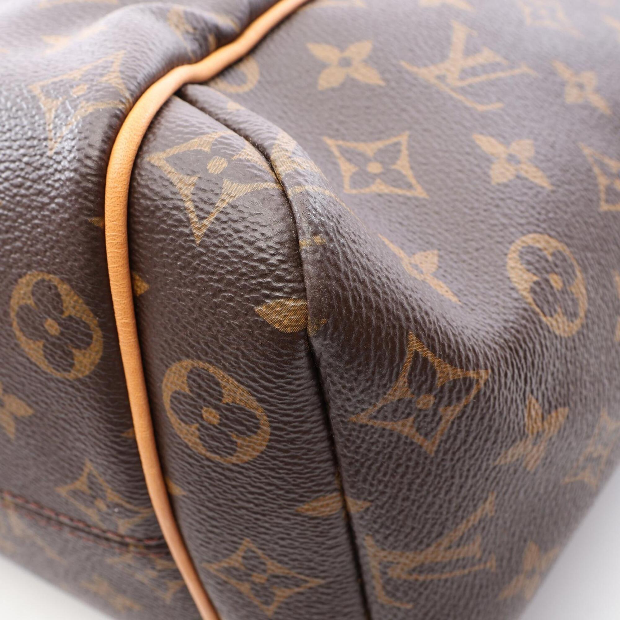 Louis Vuitton Brown Coated Canvas Leather Handbag Tote Bag (Pre-Owned)