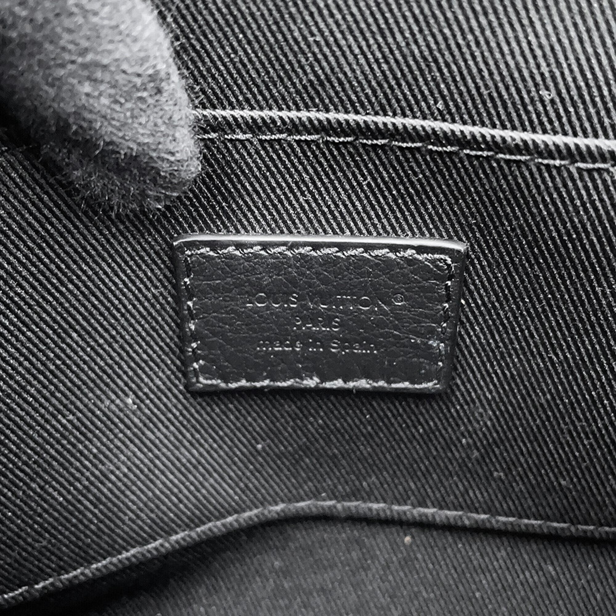 Louis Vuitton Noir Monogram Shadow Shoulder Bag (Pre-Owned)