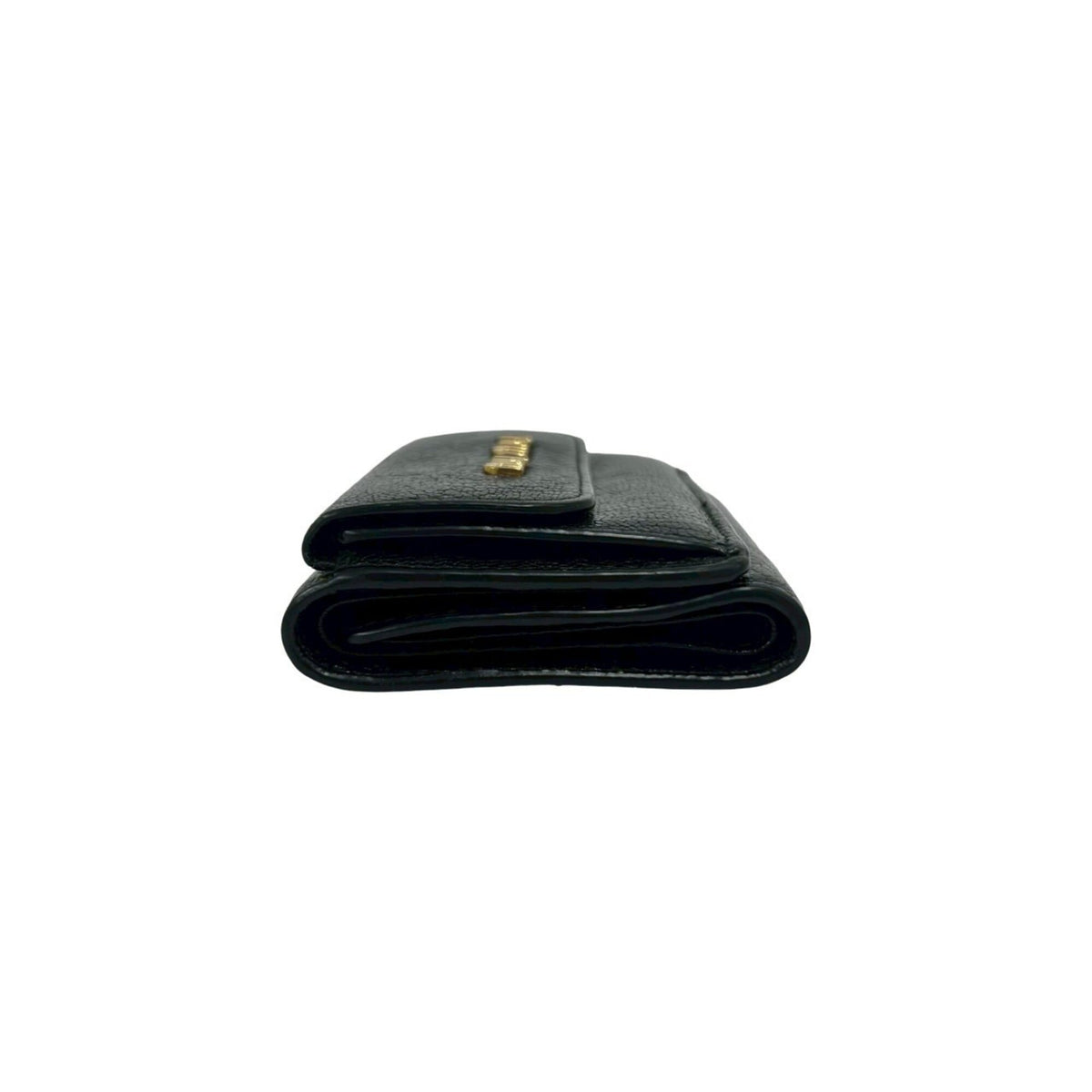 Miu Miu Black Leather Wallet (Tri-Fold) (Pre-Owned)
