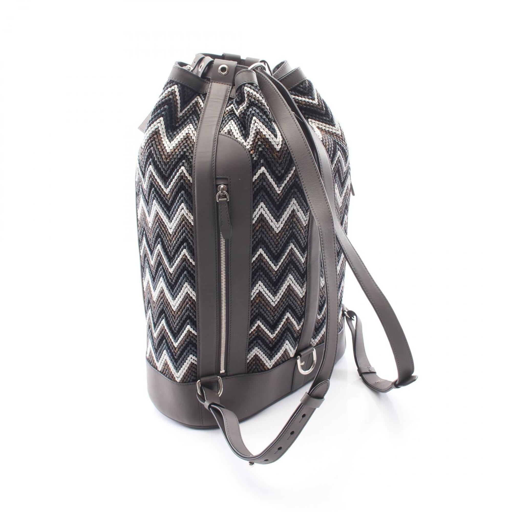 Louis Vuitton Gray Multi-Color Coated Canvas Leather Backpack Handbag (Pre-Owned)