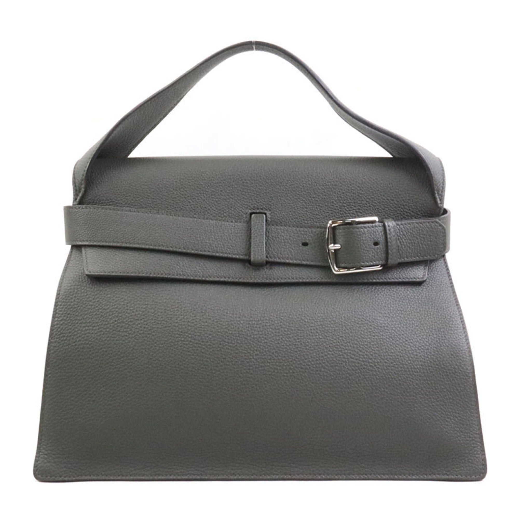 Hermes Olive Green Taurillon Clemence Leather Handbag (Pre-Owned)