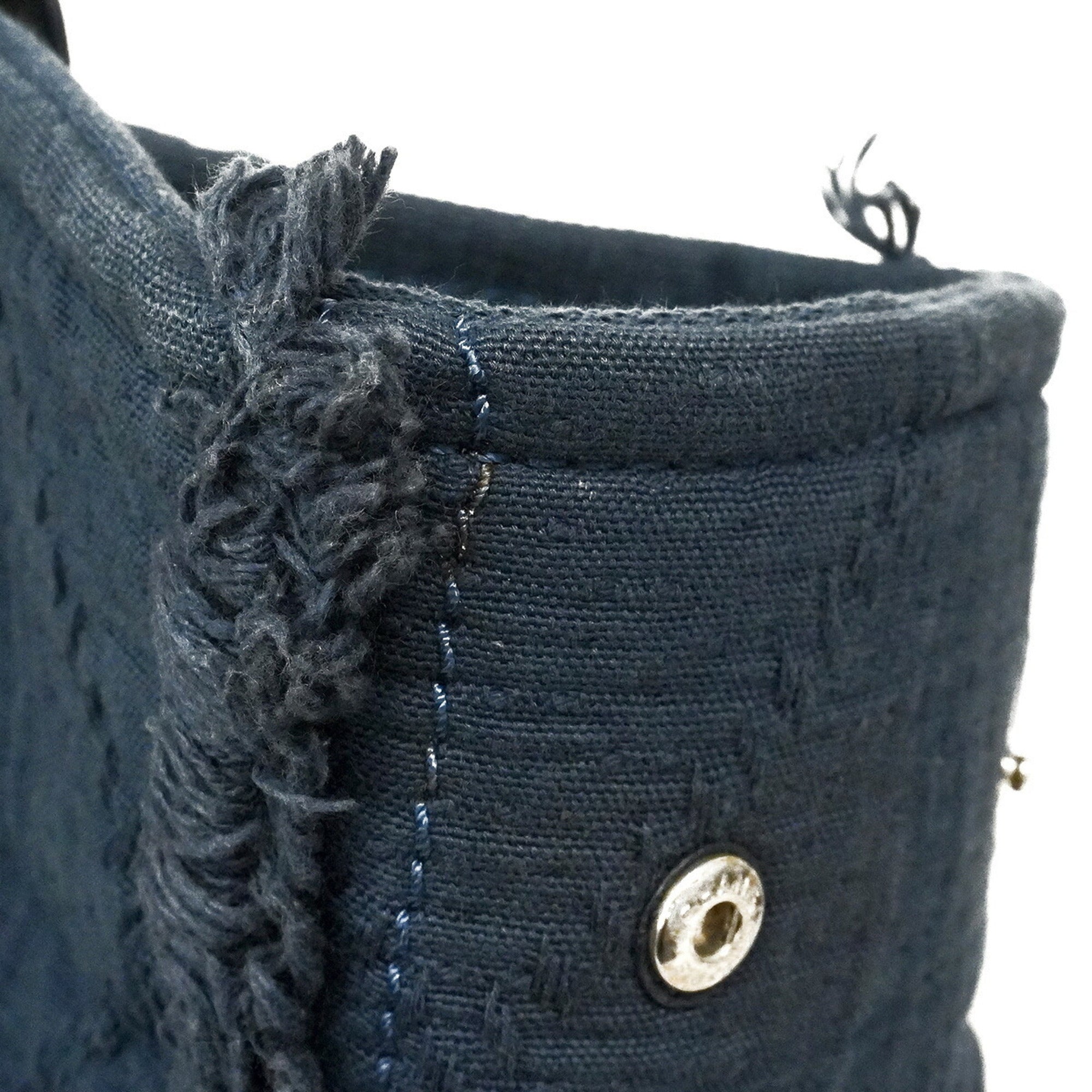 Chanel Navy Cotton Tote Bag (Pre-Owned)