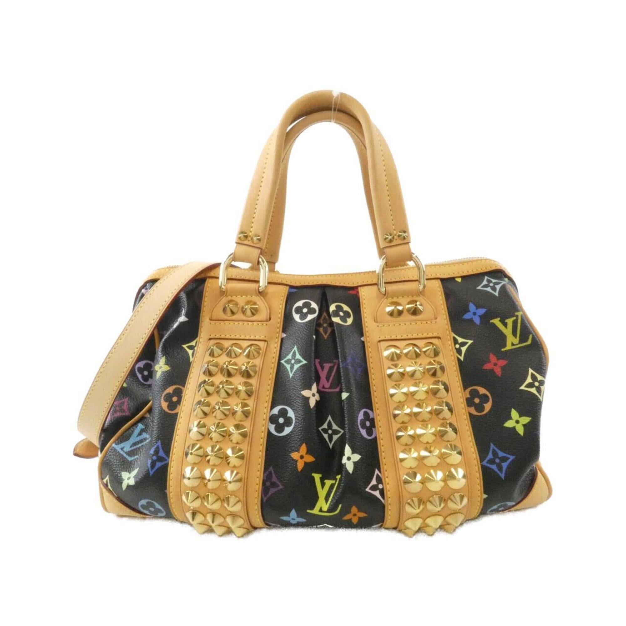 Louis Vuitton Black Multi-Color Coated Canvas Handbag (Pre-Owned)