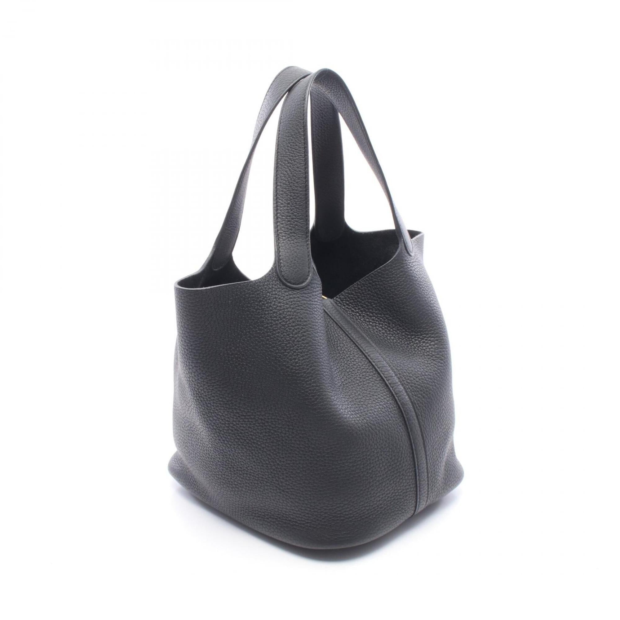 Hermes Black Taurillon Clemence Leather Handbag (Pre-Owned)