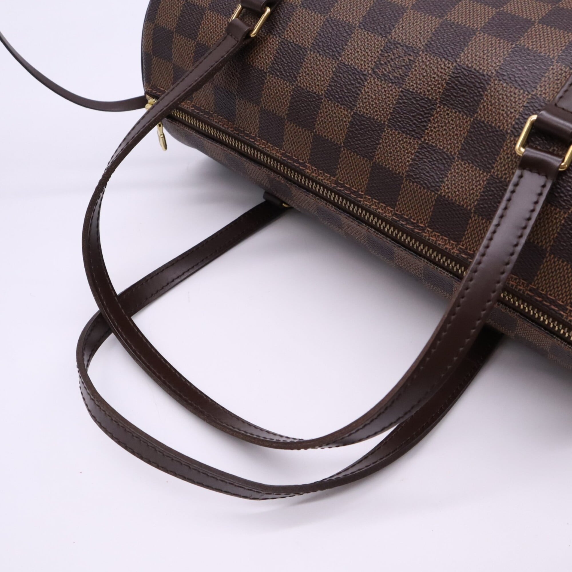 Louis Vuitton Damier Beige Brown Coated Canvas Leather Handbag (Pre-Owned)