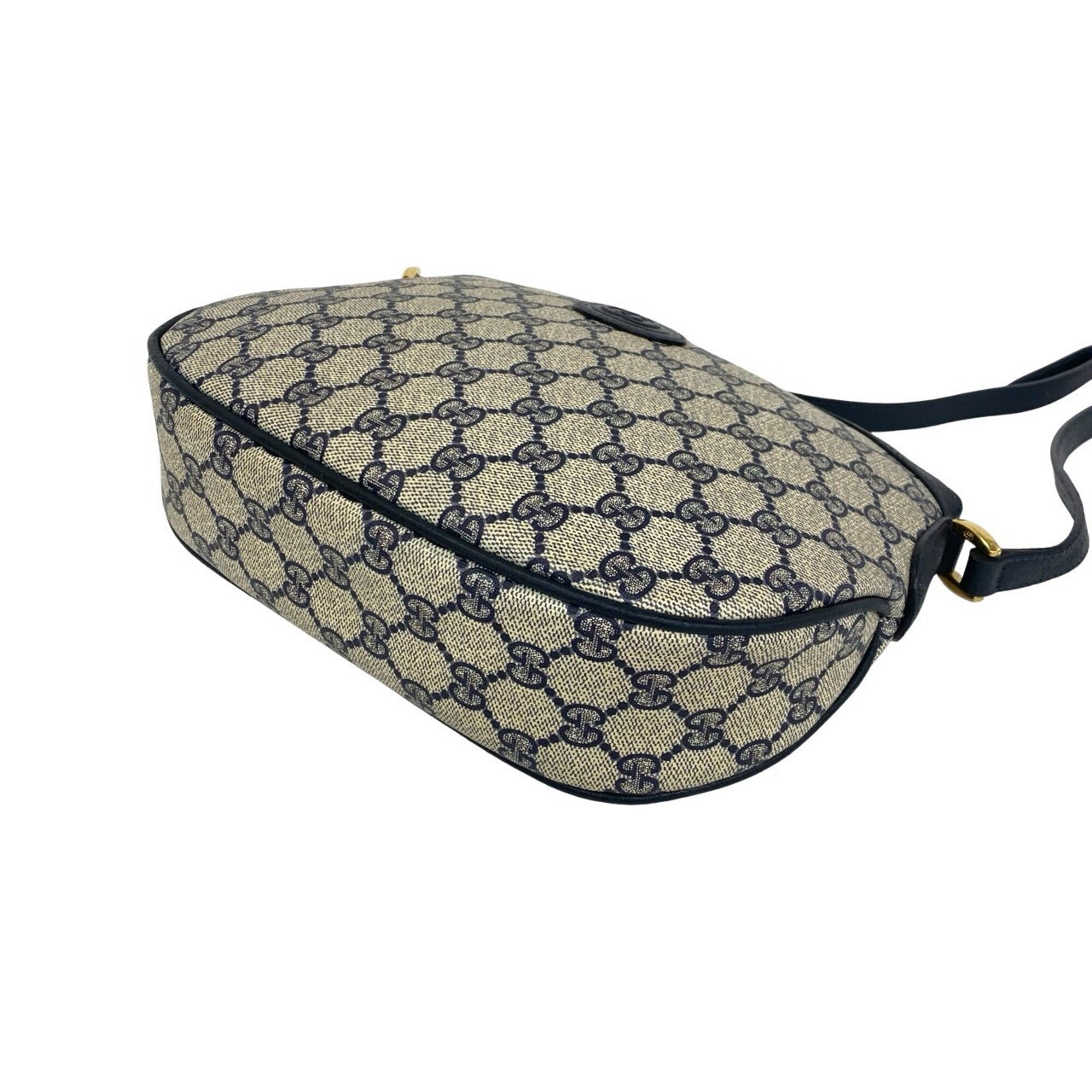 Gucci Navy Leather Pvc Pochette Shoulder Bag (Pre-Owned)