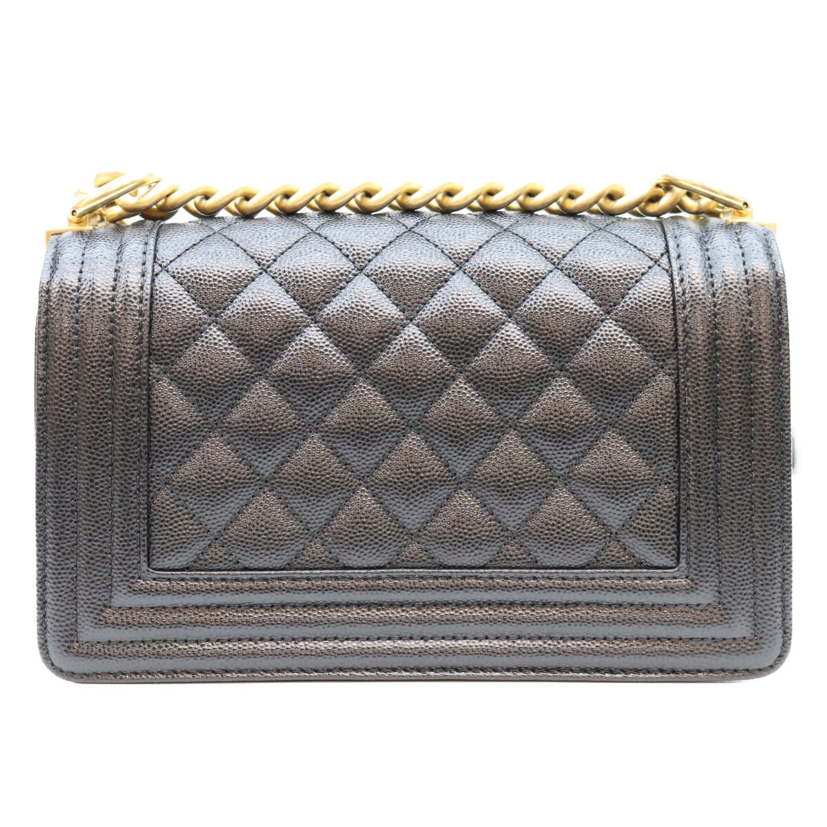 Chanel Black Grained Calfskin Shoulder Bag (Pre-Owned)