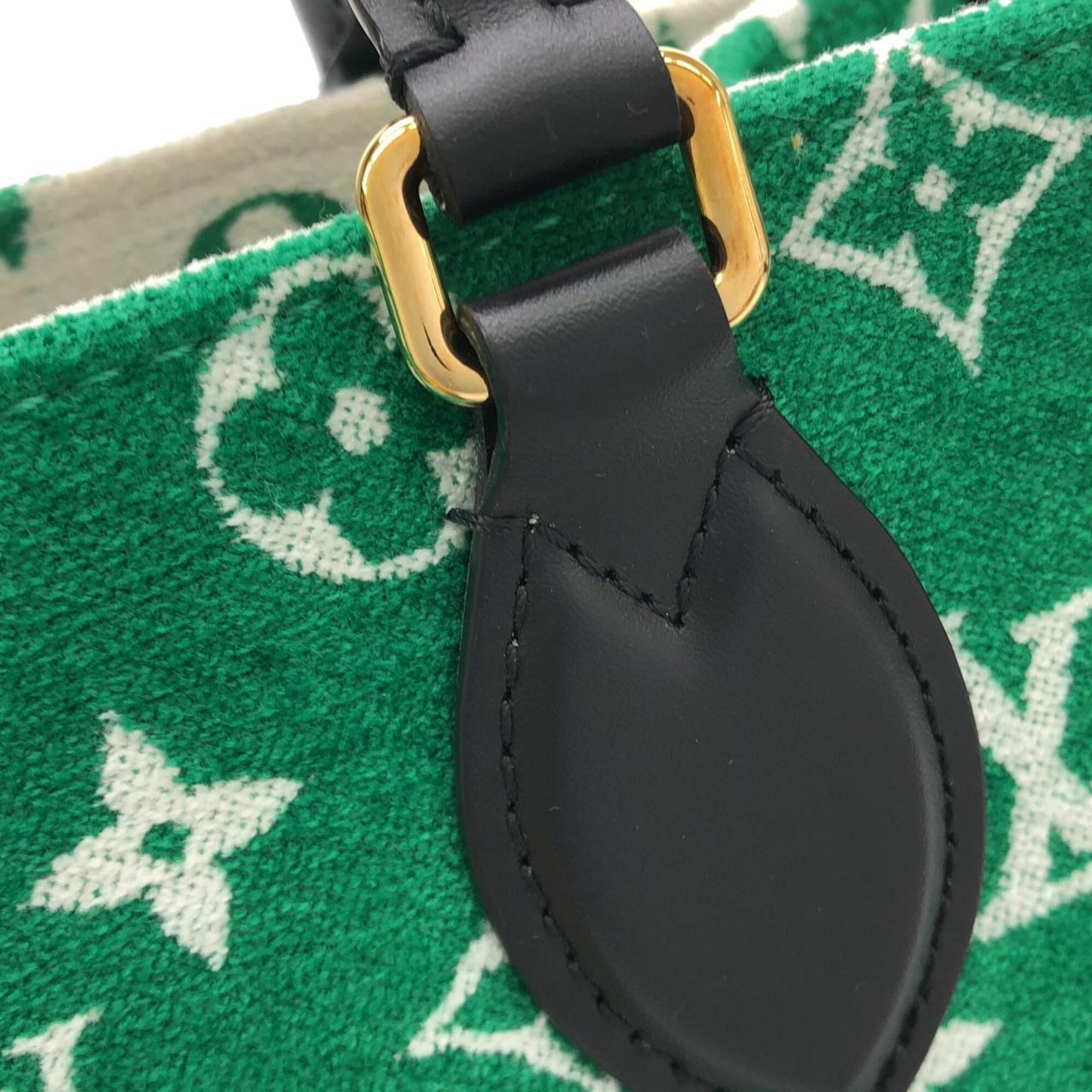 Louis Vuitton Green Jacquard Handbag (Pre-Owned)