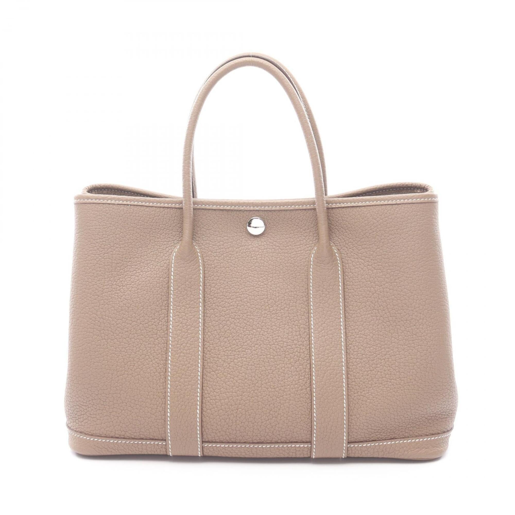 Hermes Etoupe Gray Gray Negonda Leather Leather Handbag Tote Bag (Pre-Owned)