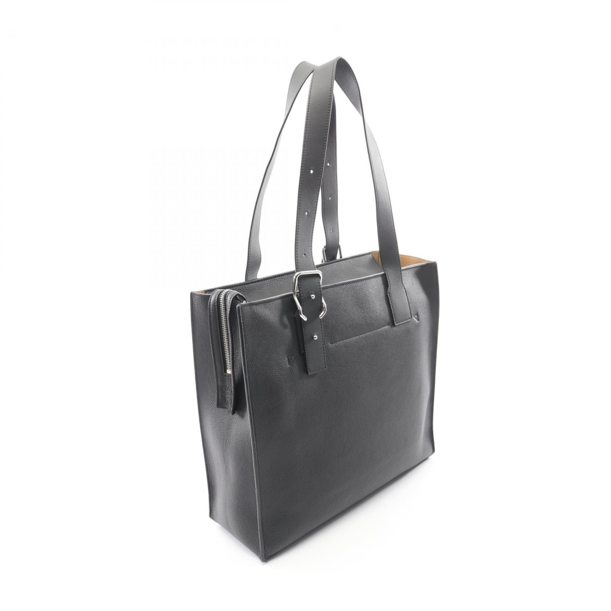 Loewe Black Leather Handbag Tote Bag (Pre-Owned)