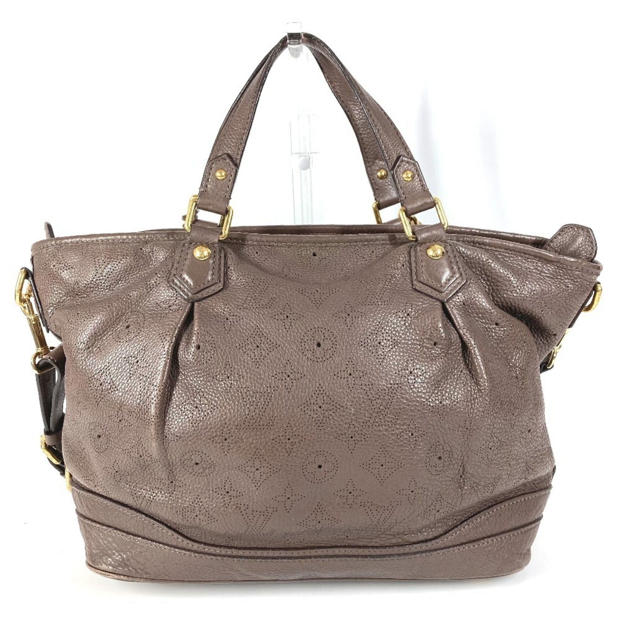 Louis Vuitton Brown Monogram Mahina Leather Leather Handbag Shoulder Bag Tote Bag (Pre-Owned)