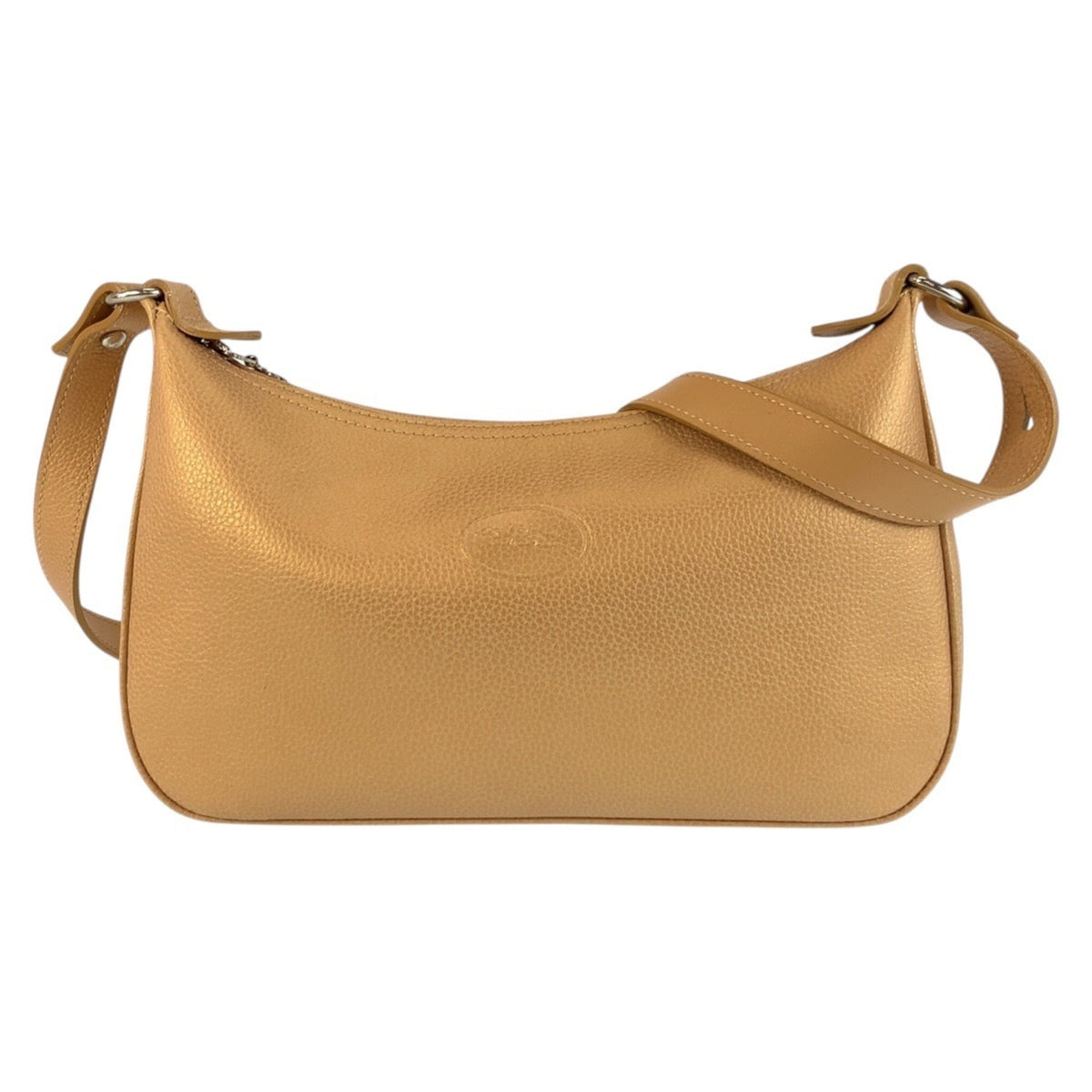 Longchamp Beige Leather Pochette Shoulder Bag (Pre-Owned)