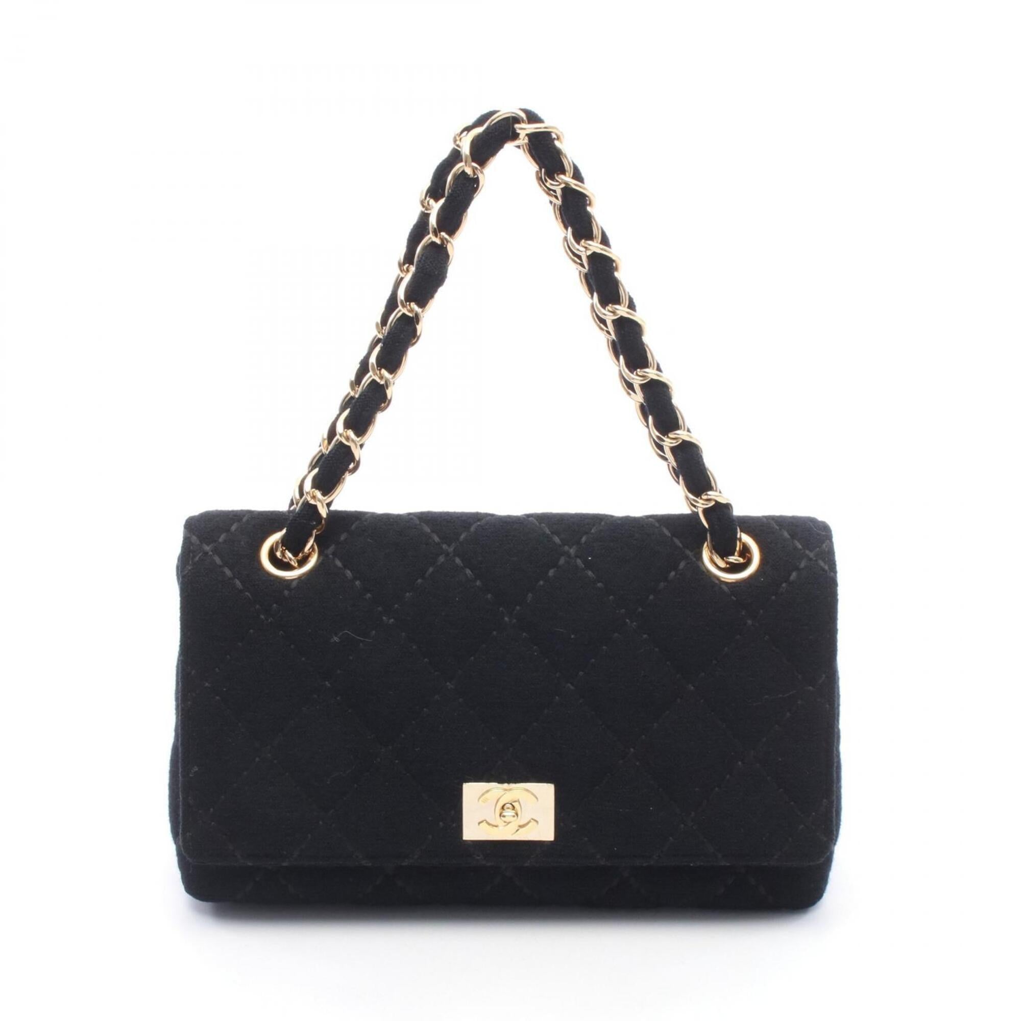 Chanel Black Jersey Handbag (Pre-Owned)