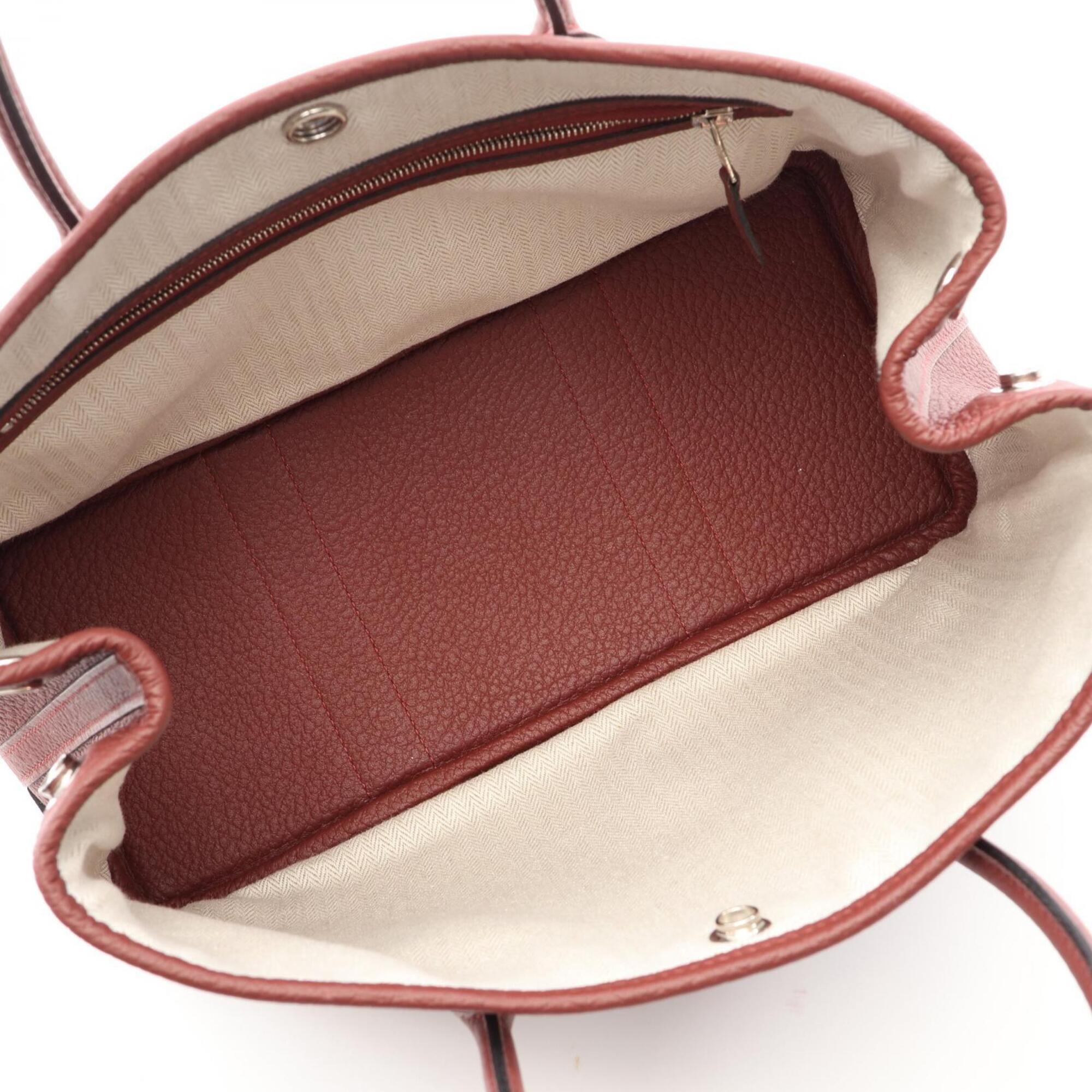 Hermes Bordeaux Negonda Leather Handbag Tote Bag (Pre-Owned)